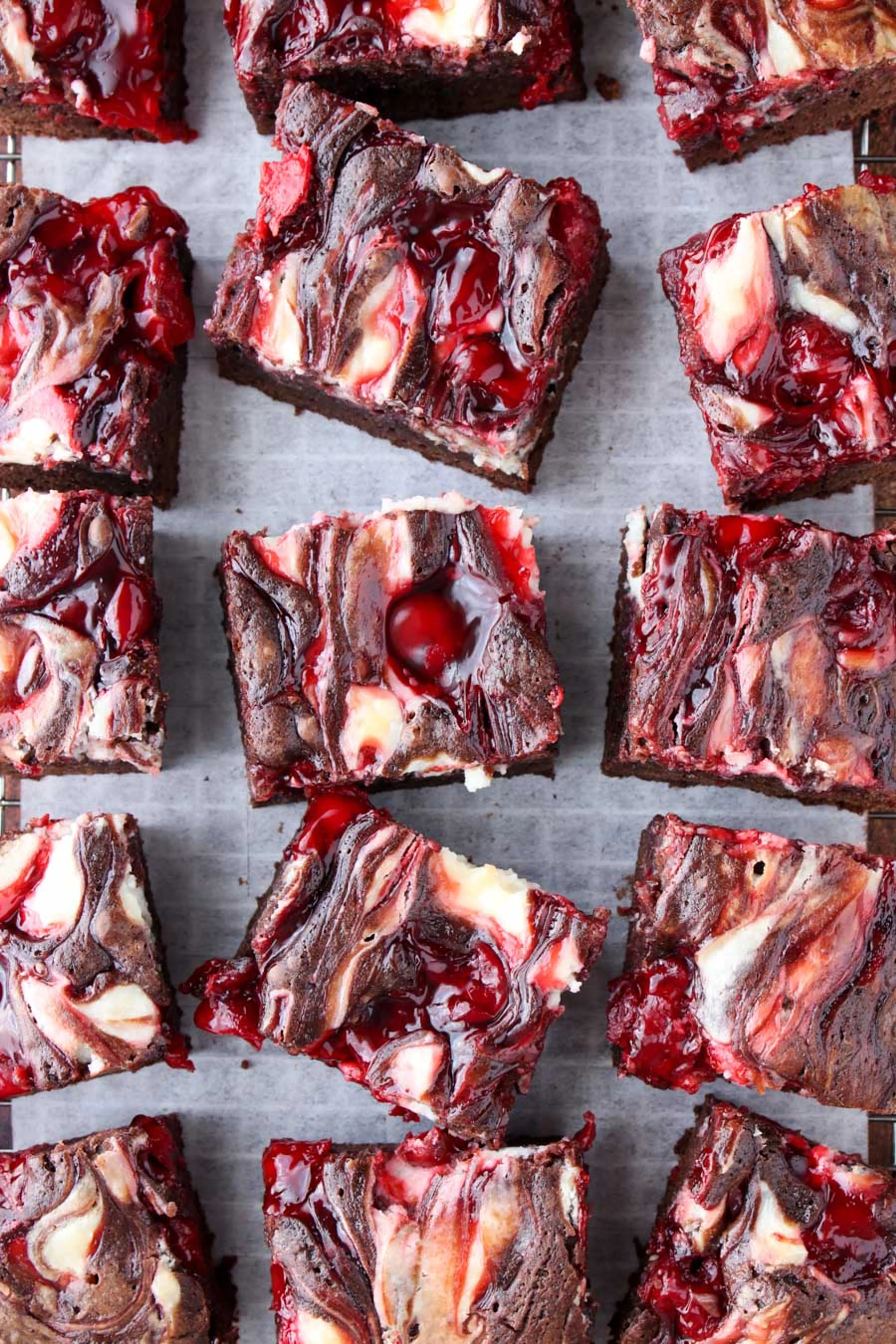 Chocolate Cherry Cheesecake Brownies