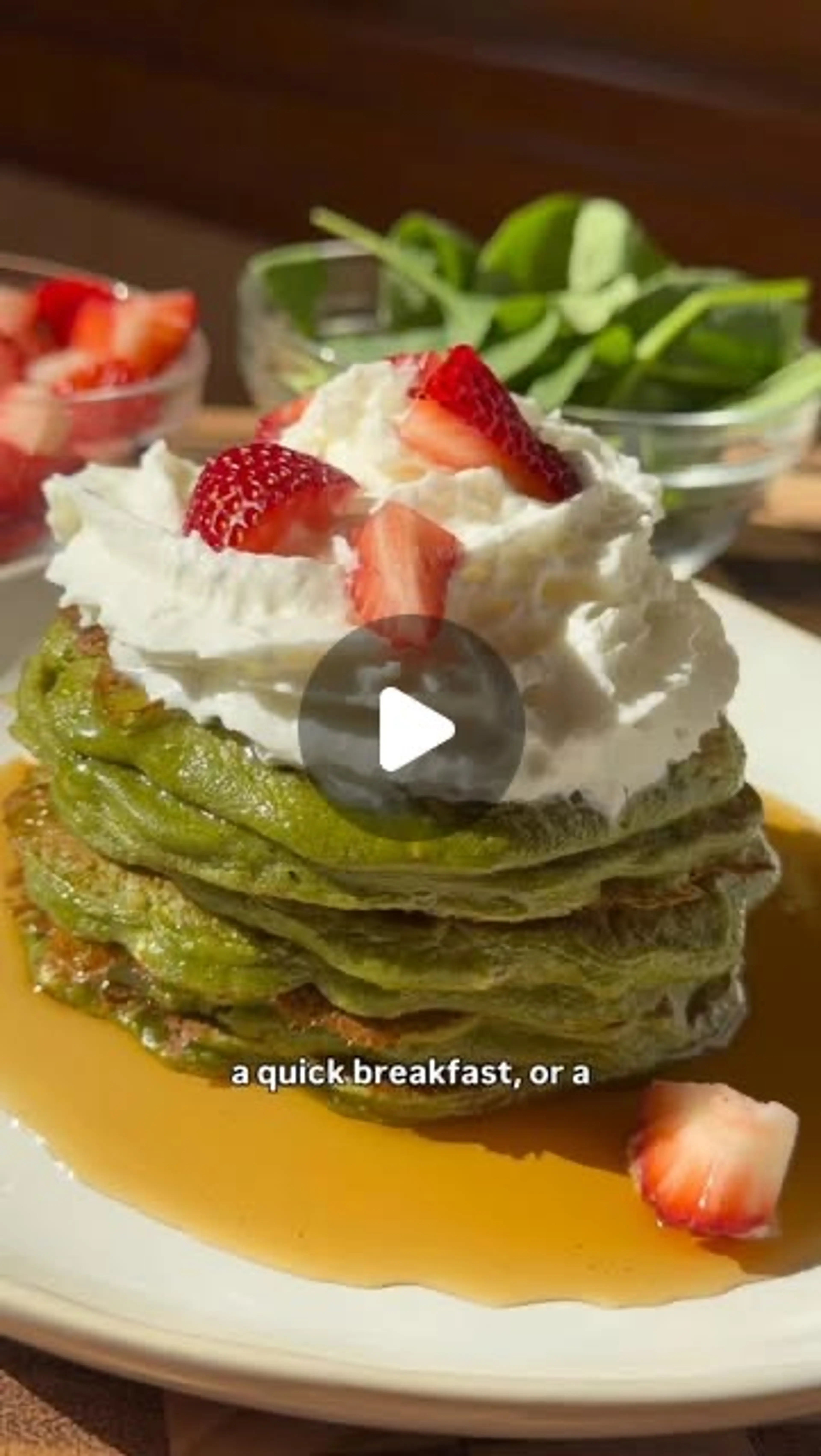 Matcha Oat Protein Pancakes