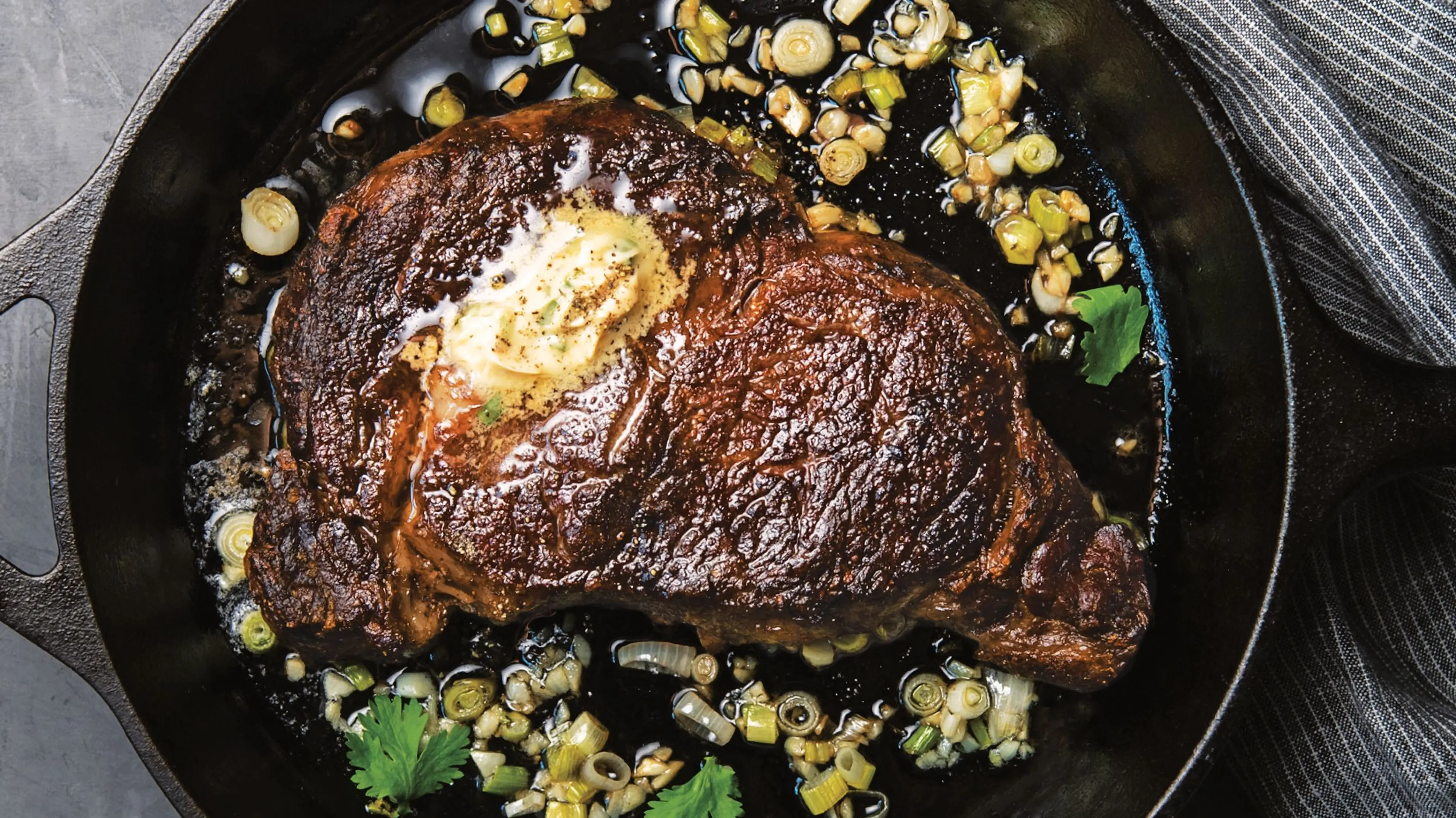 Pan-Seared Ribeye with Miso Butter