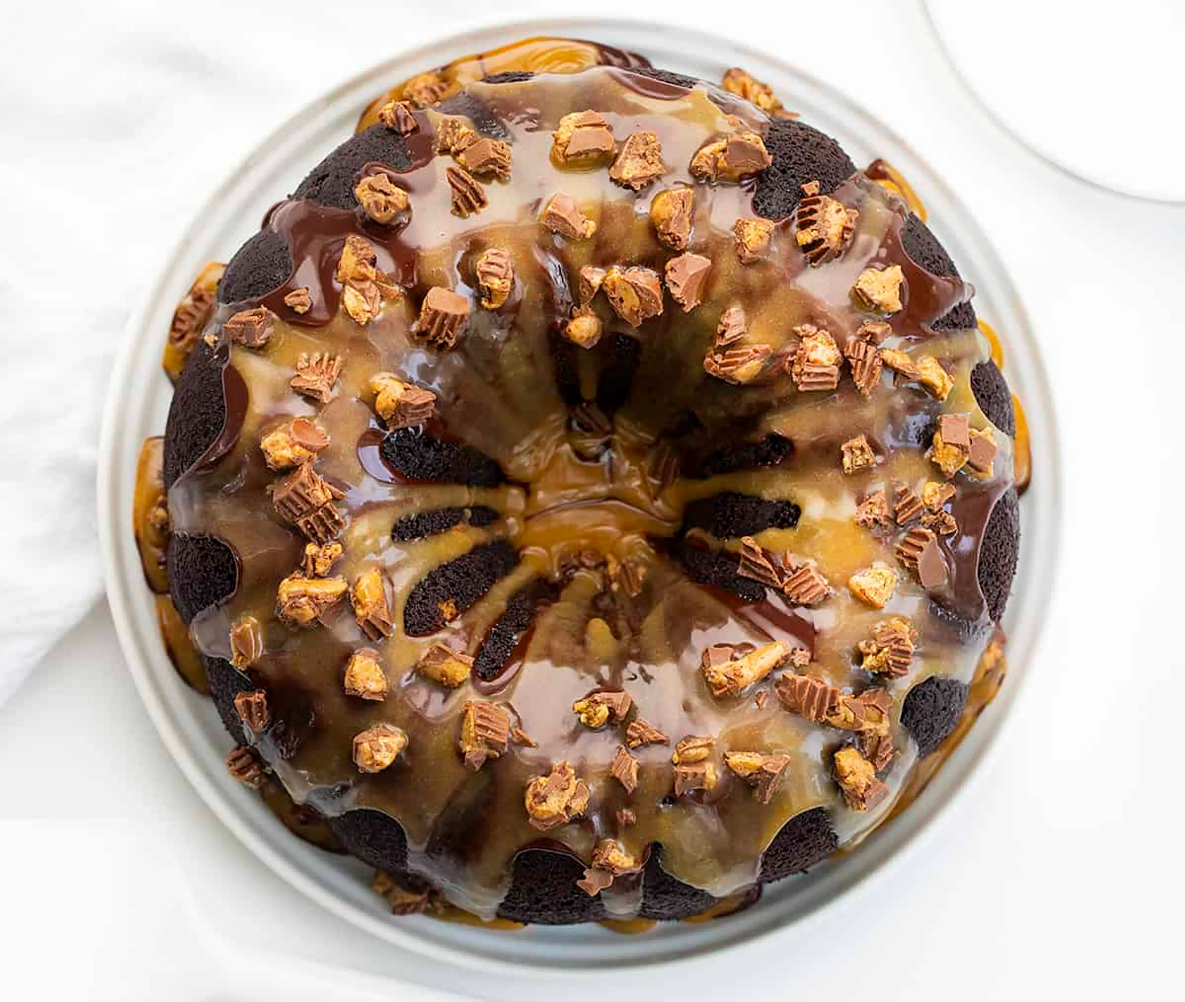 Chocolate Peanut Butter Bundt Cake