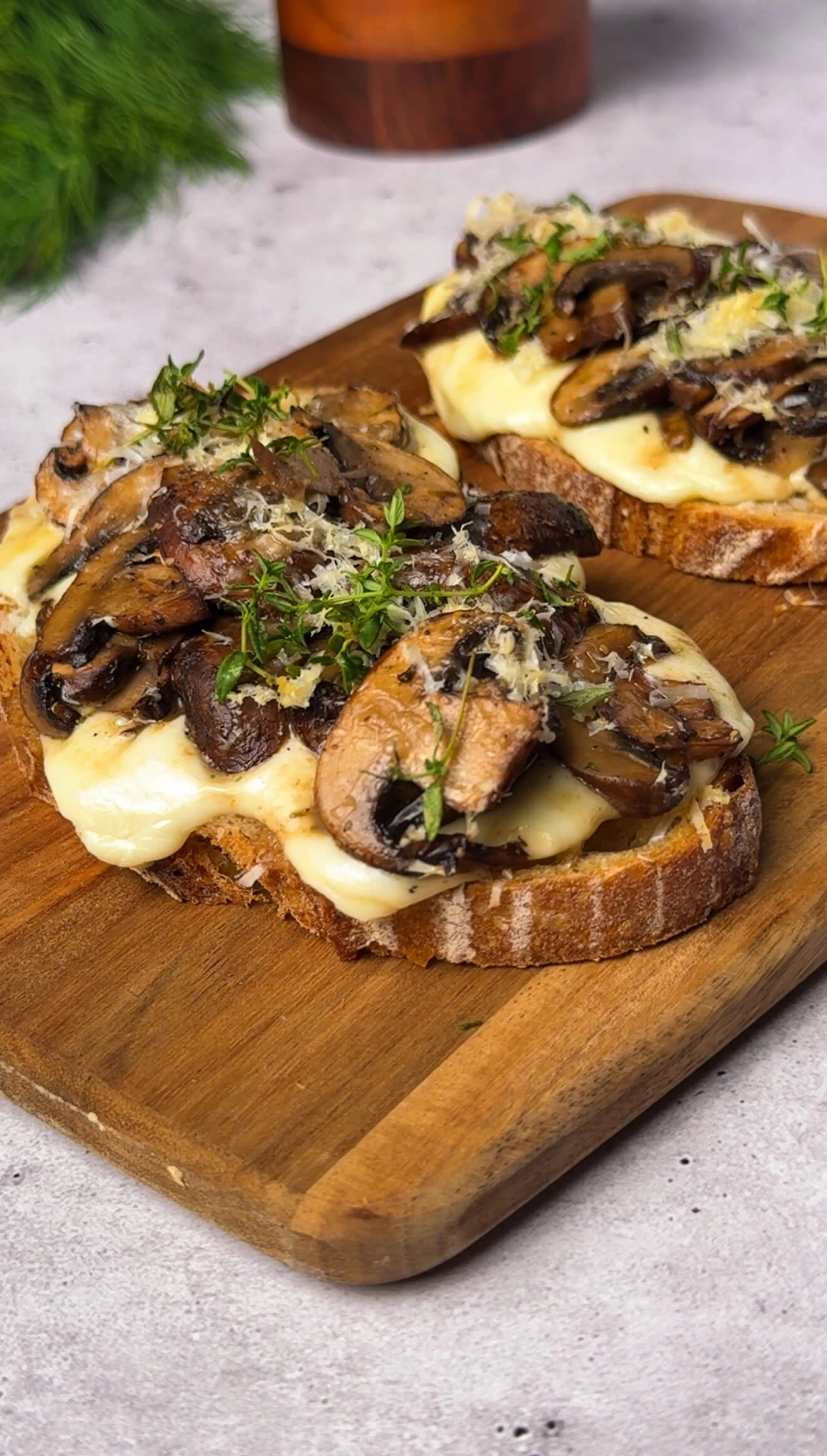 Double Cheese Mushroom Toast