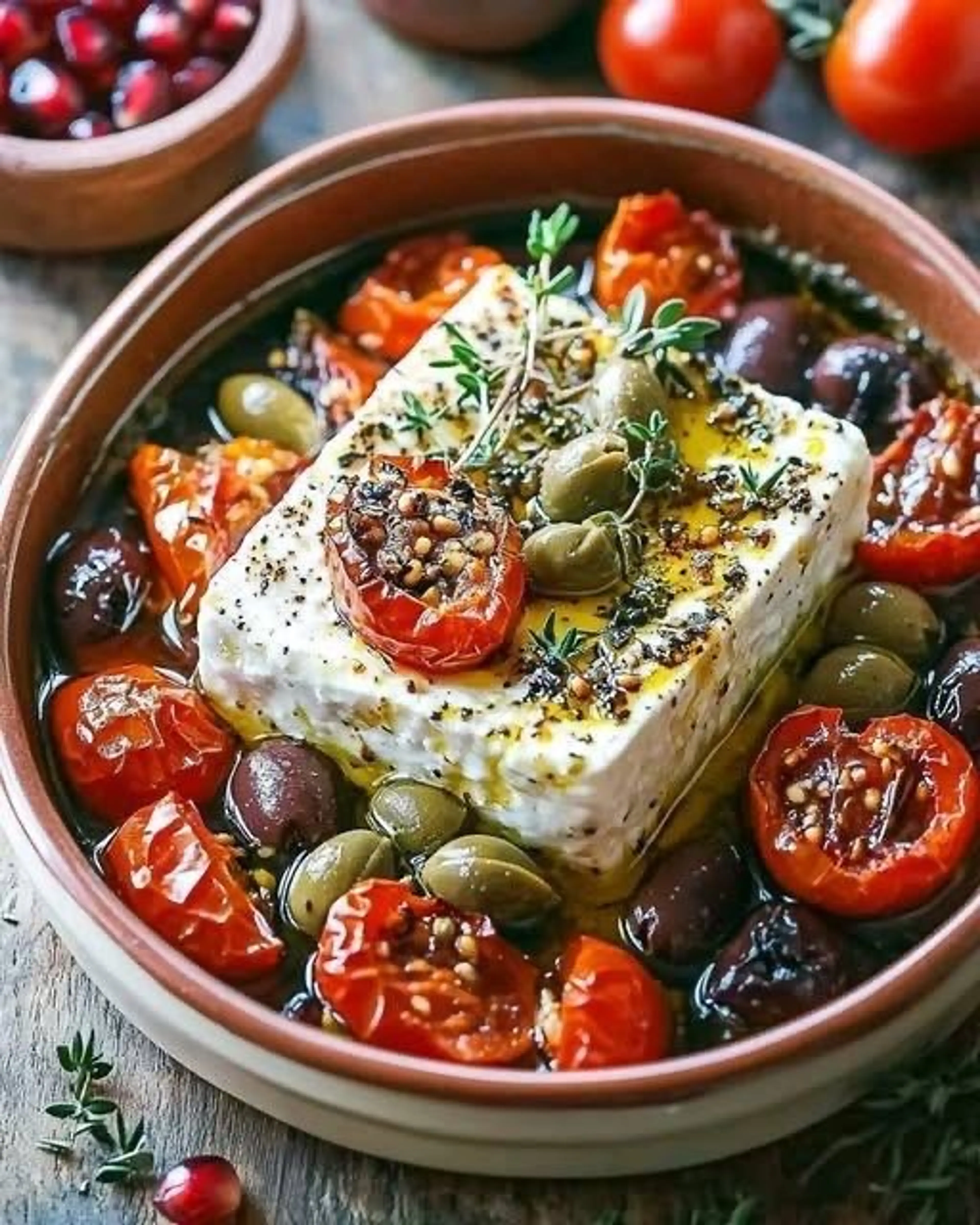 Mediterranean Baked Feta Appetizer – Bold, Briny & Beautiful