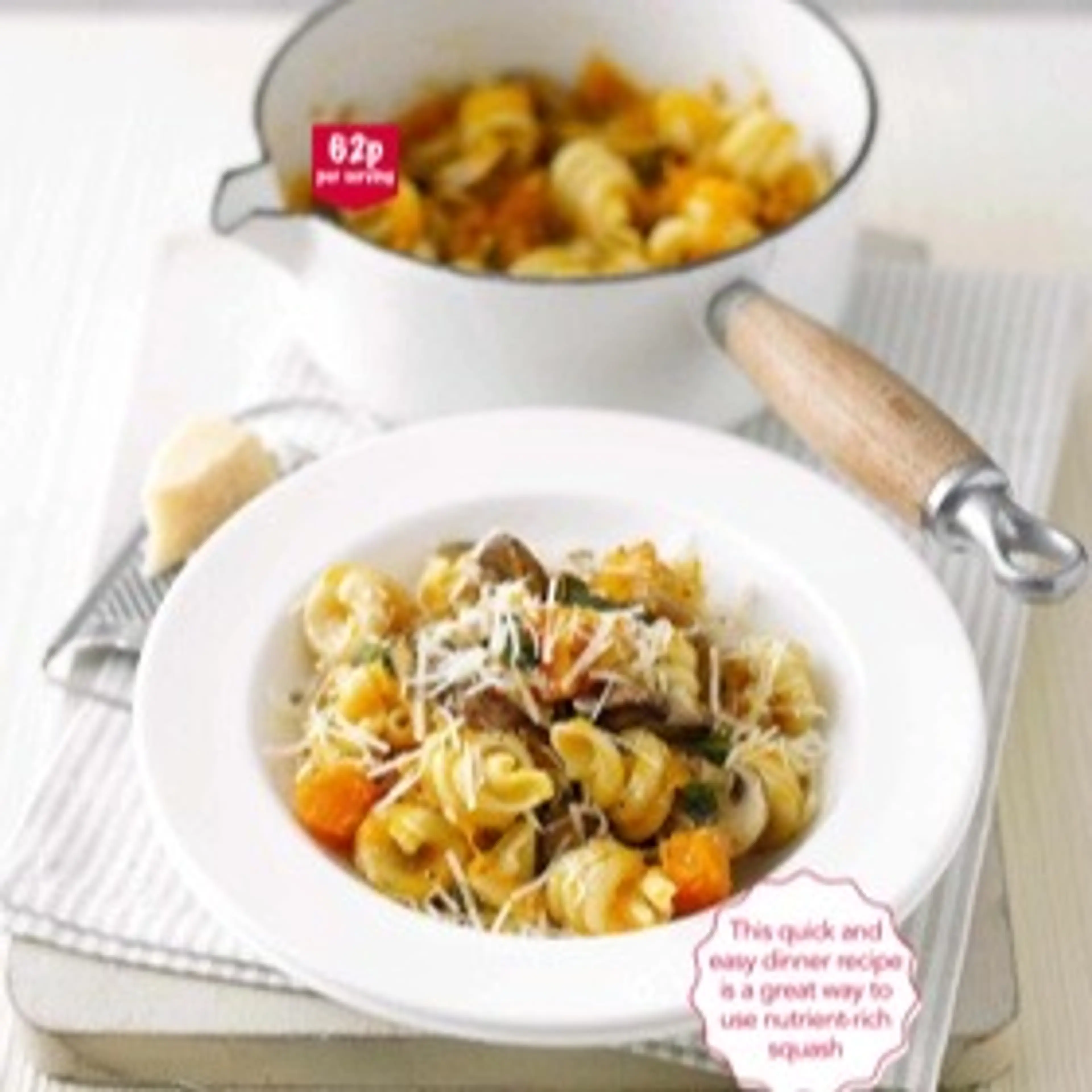 Squash, mushroom & sage pasta