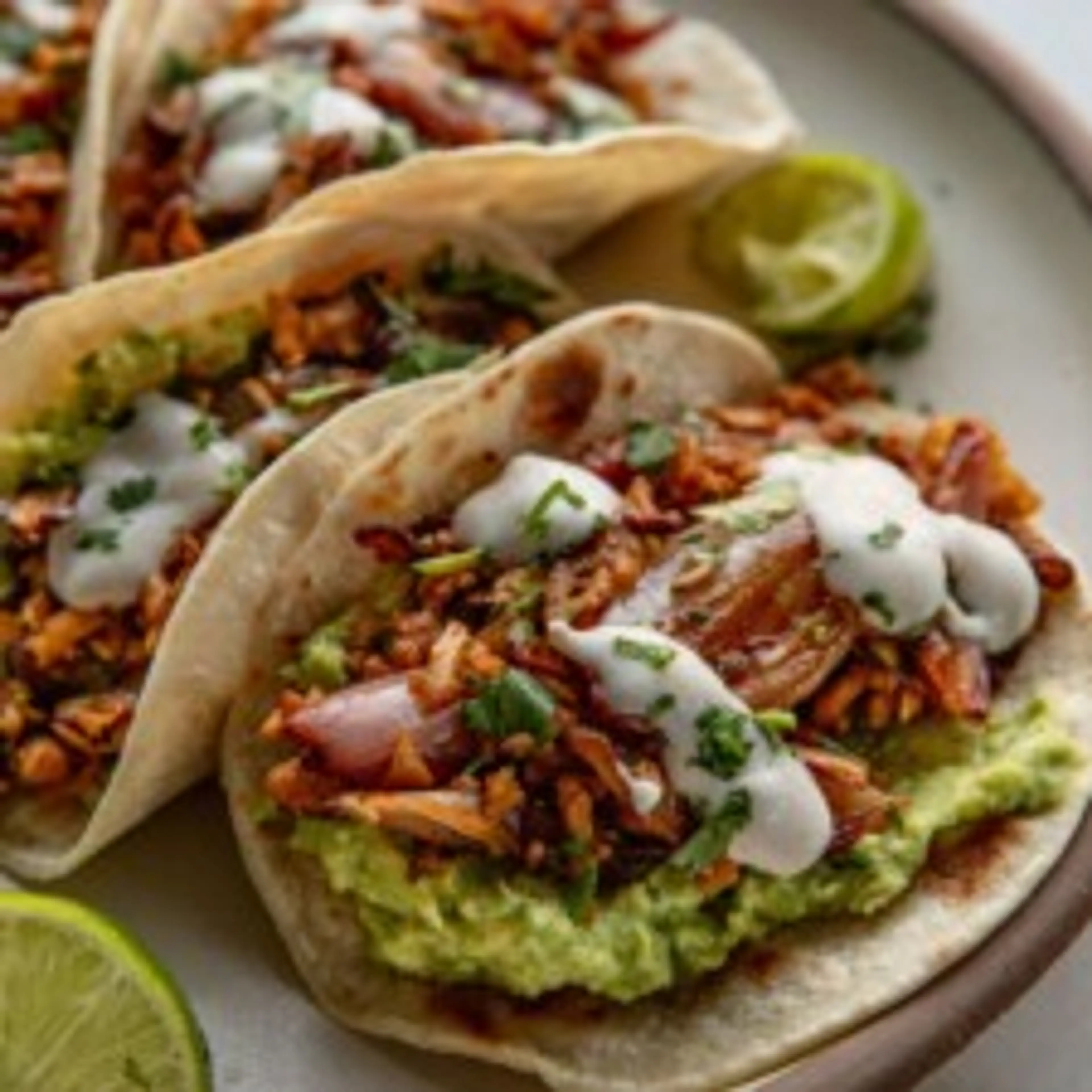 Charred Onion and Shredded Tofu Tacos