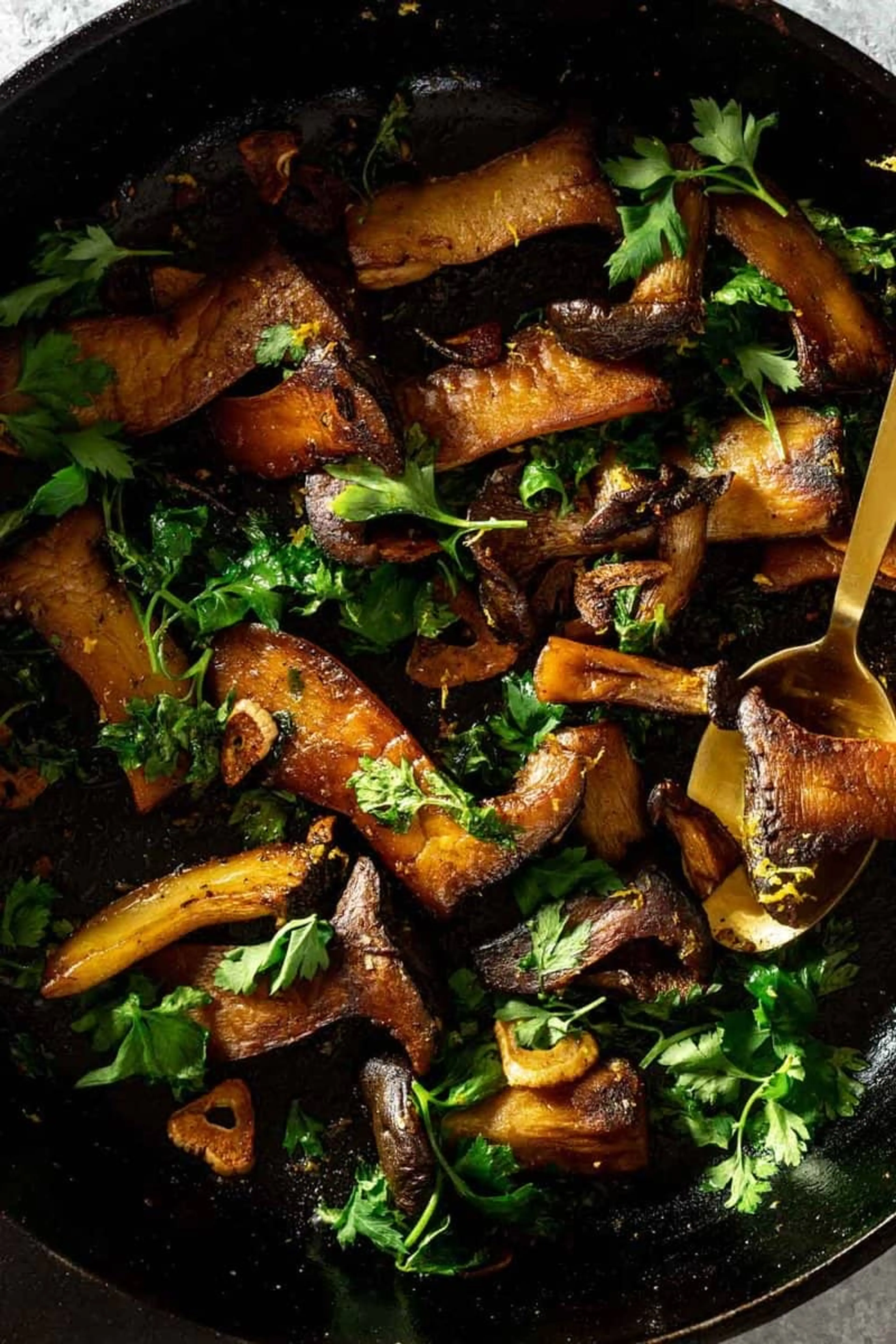 Pan-Fried King Oyster Mushrooms