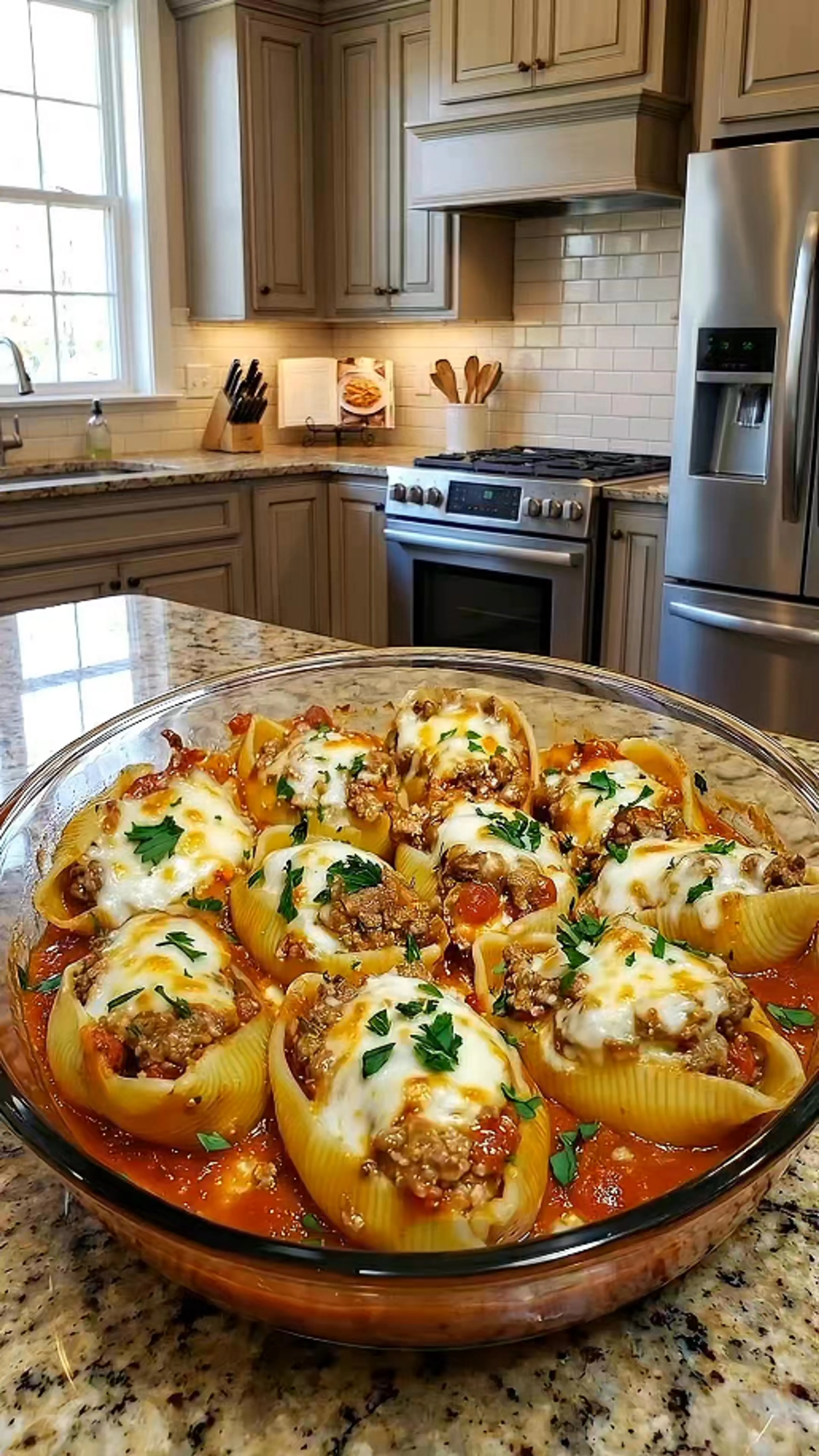 Stuffed Pasta Shells with Ground Beef