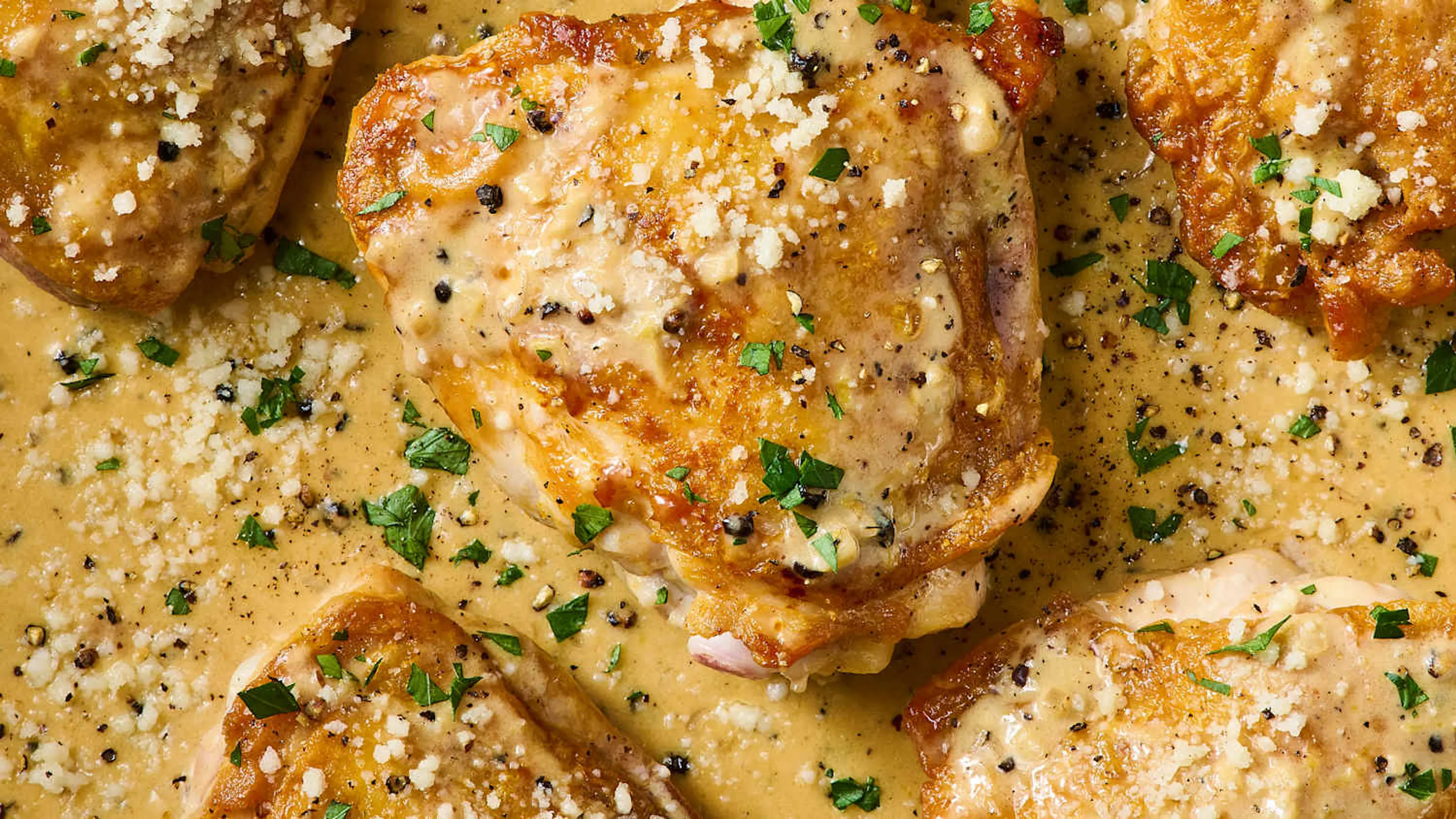 Cacio e Pepe Chicken Thighs