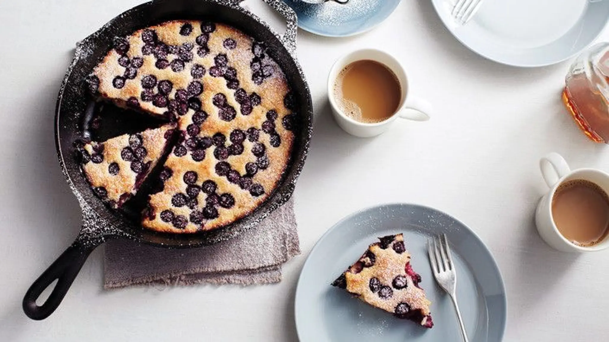 Oven-Baked Blueberry Pancake
