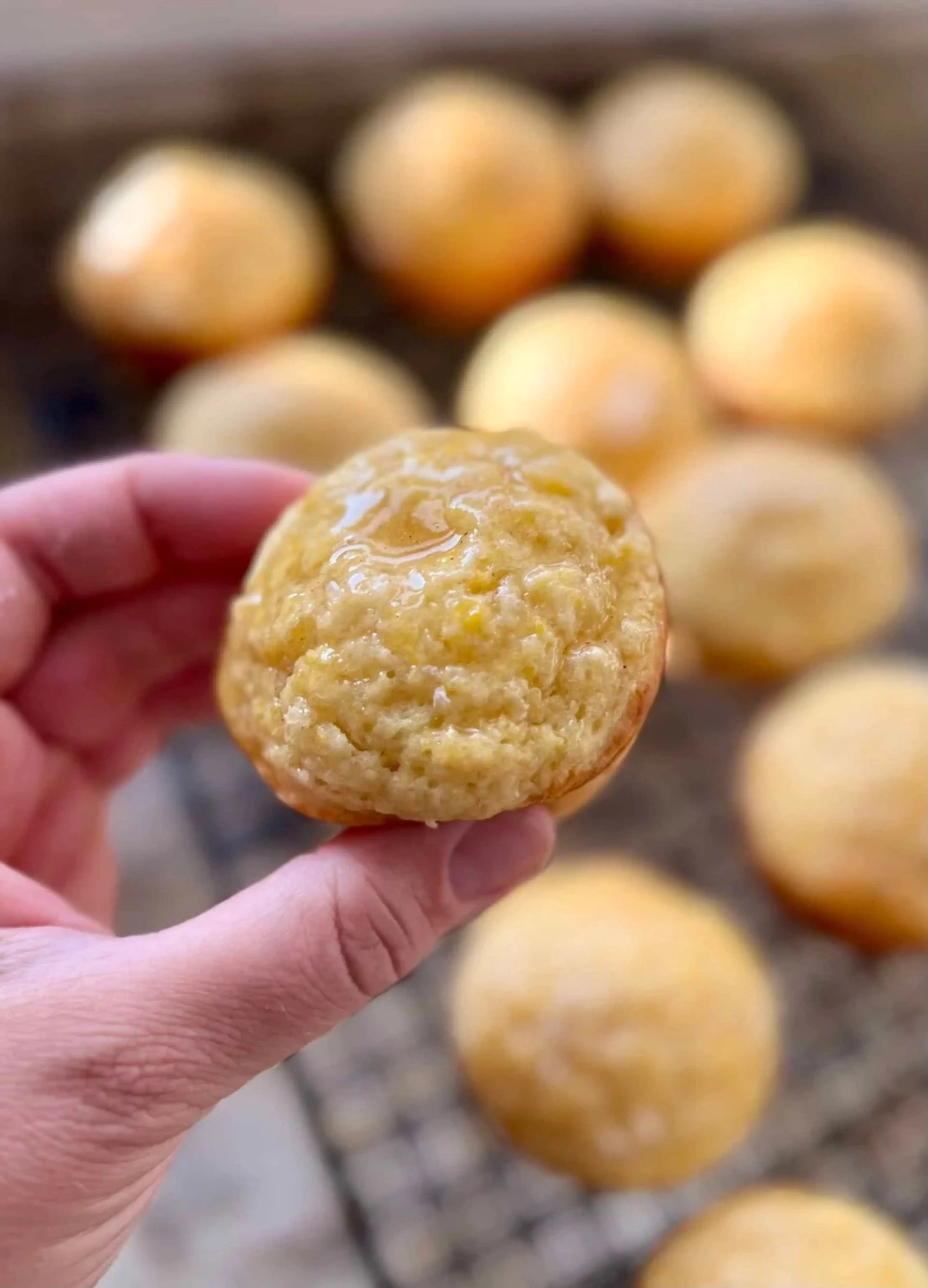 Sweet Corn Sourdough Muffins