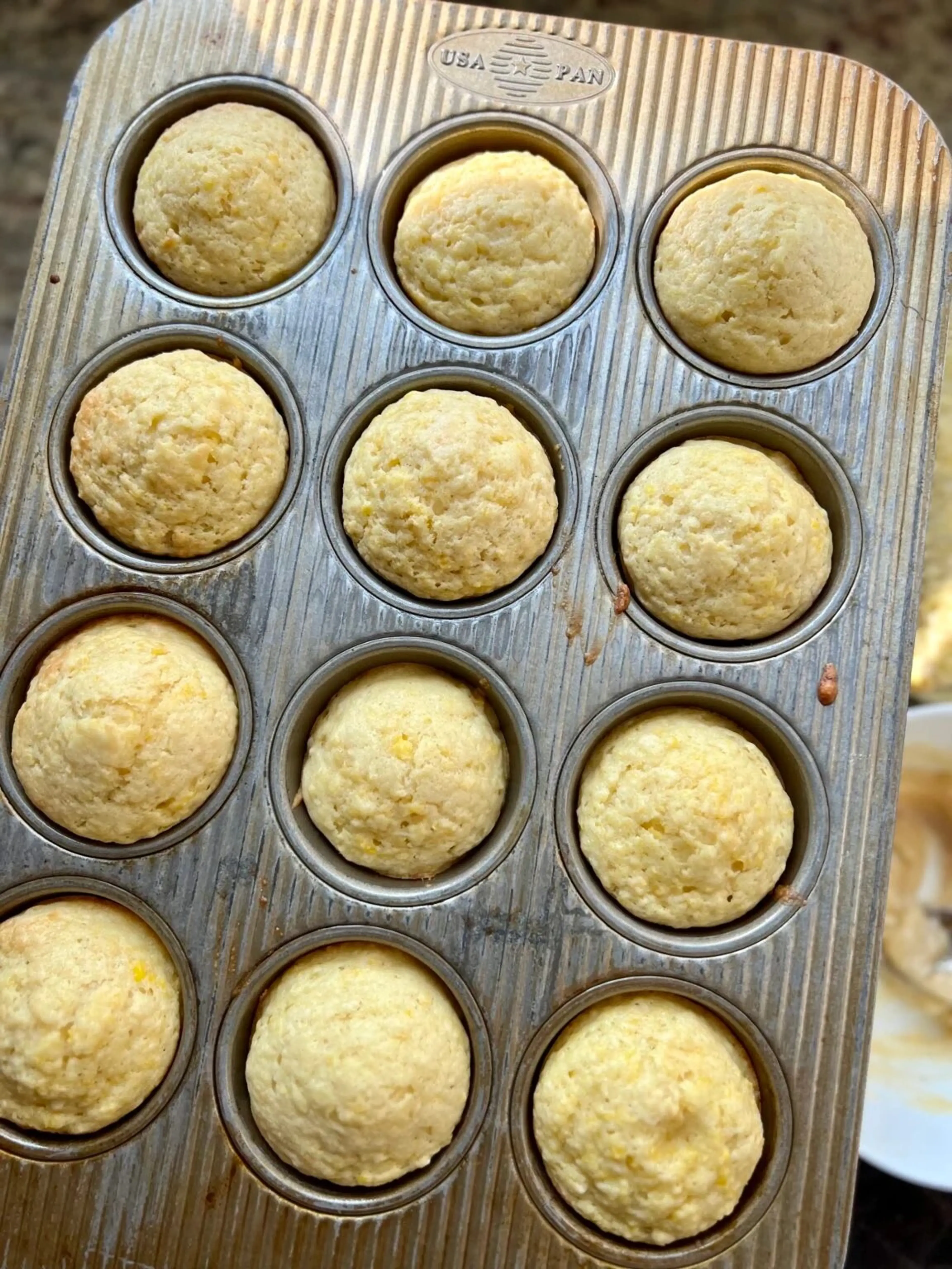 Sweet Corn Sourdough Muffins