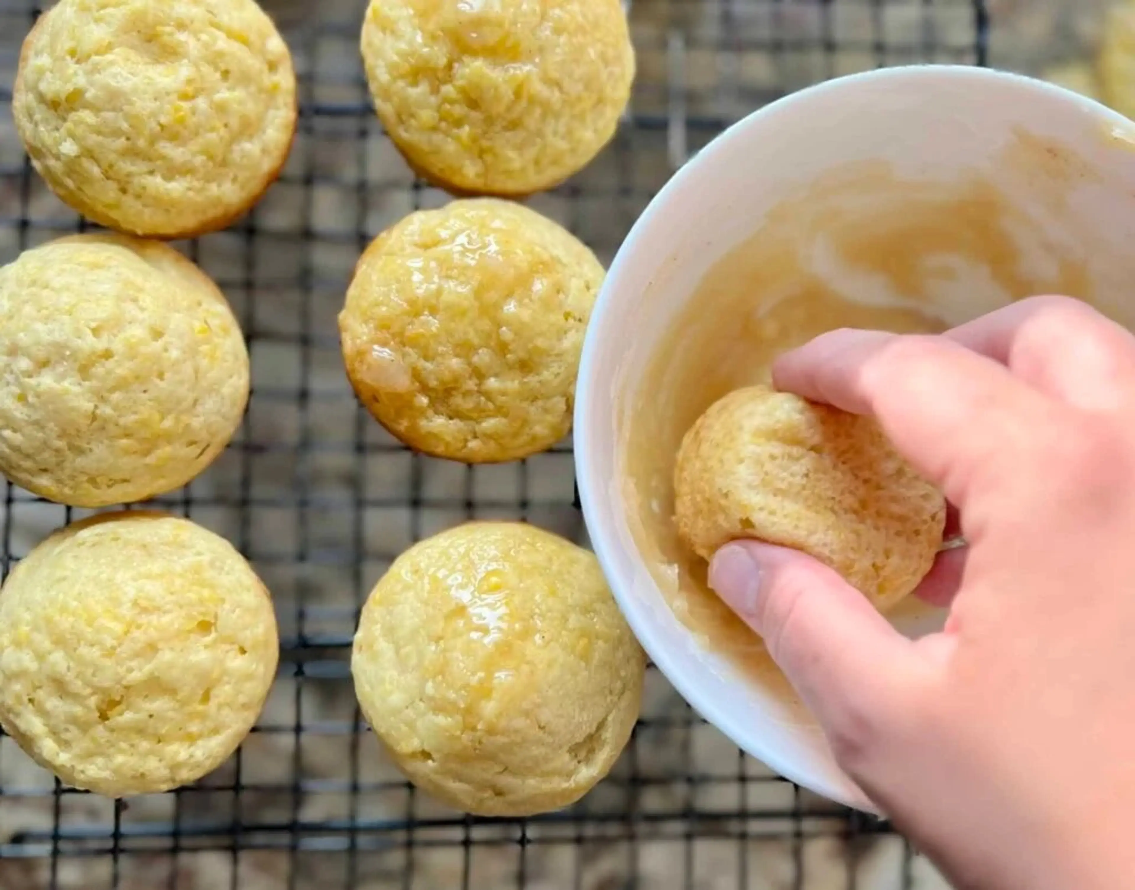 Sweet Corn Sourdough Muffins