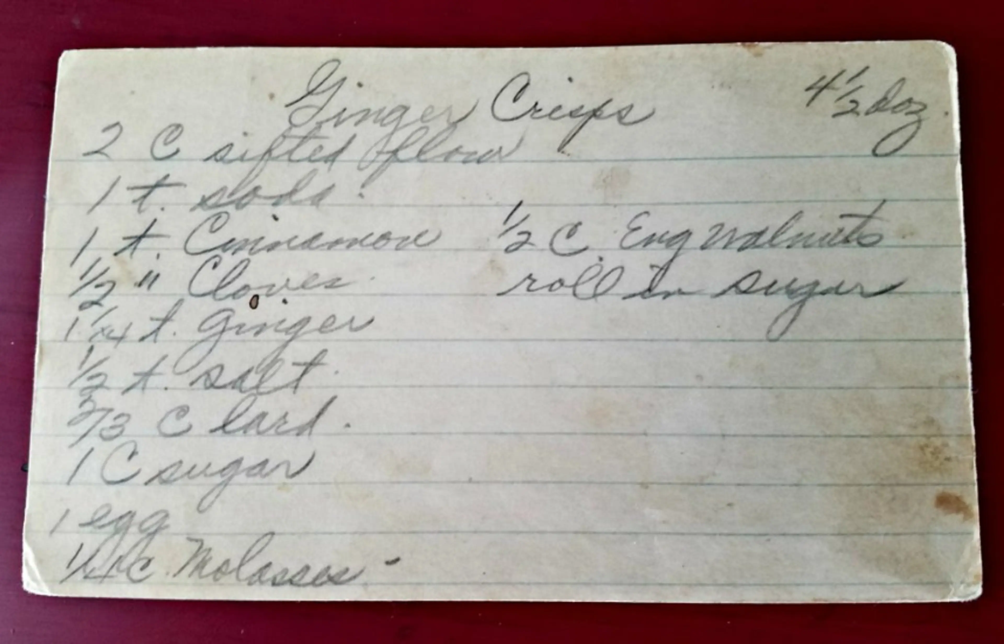 Mom's Ginger Crisps Cookies