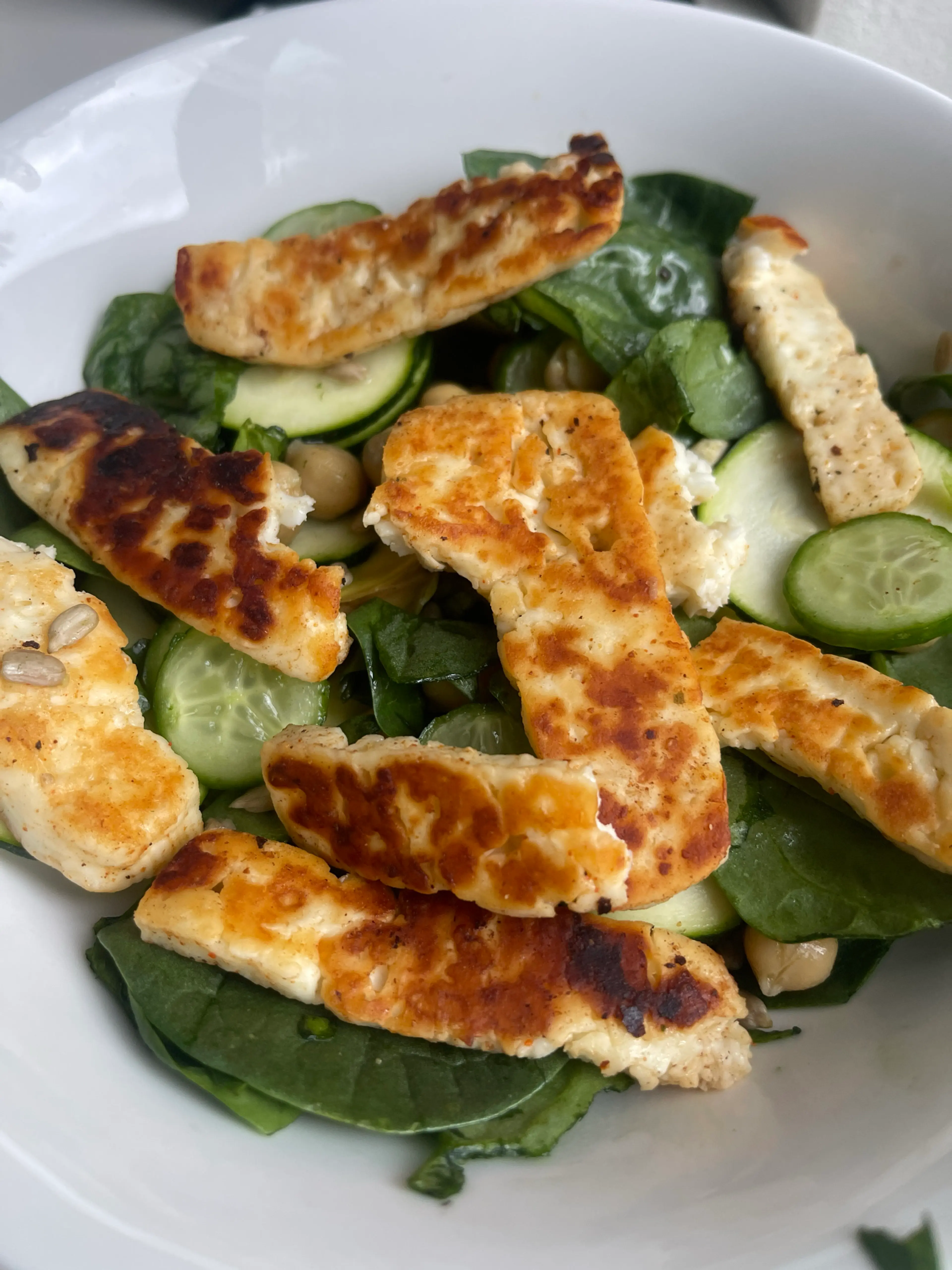 Halloumi & Green Salad Plate