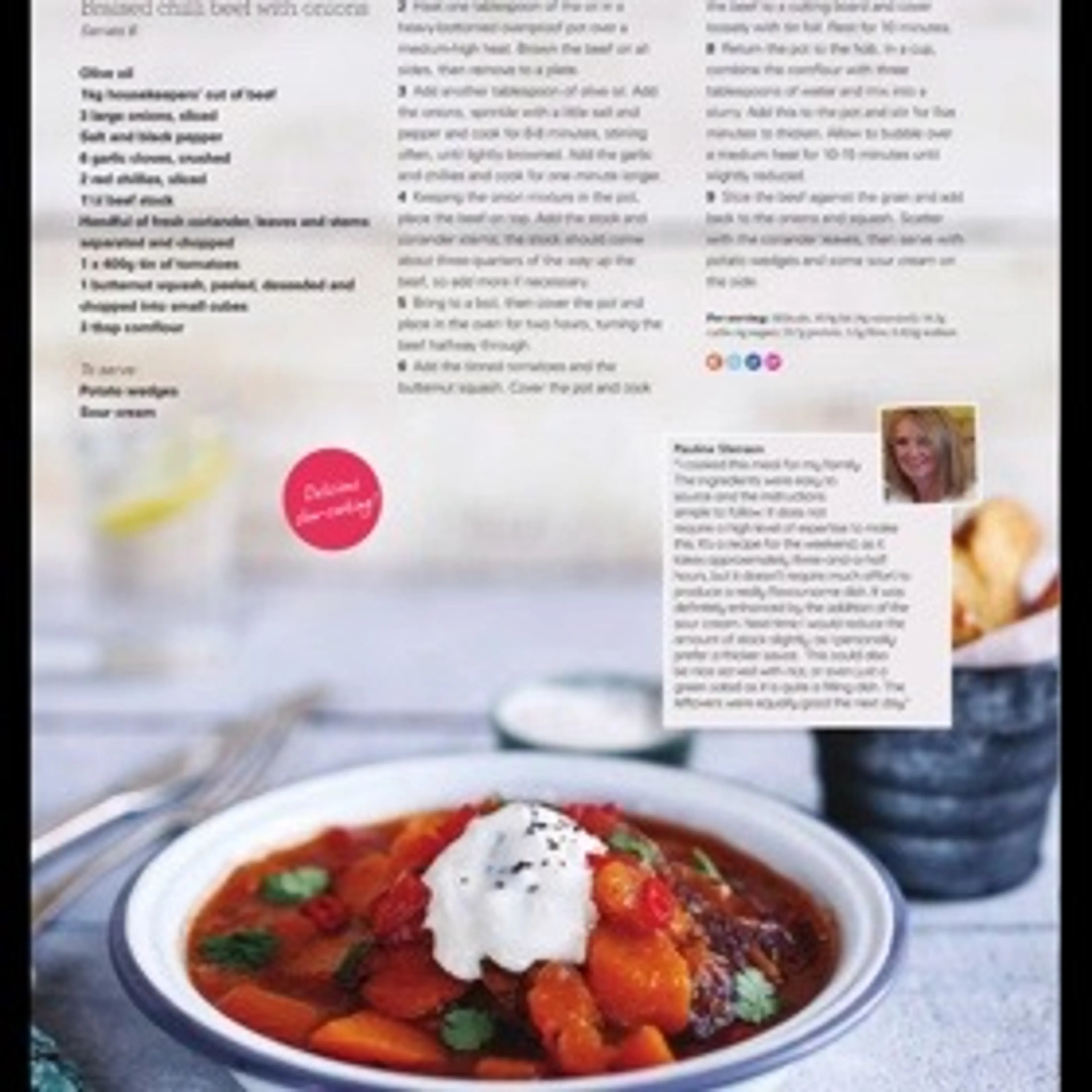 Braised chilli beef with onions