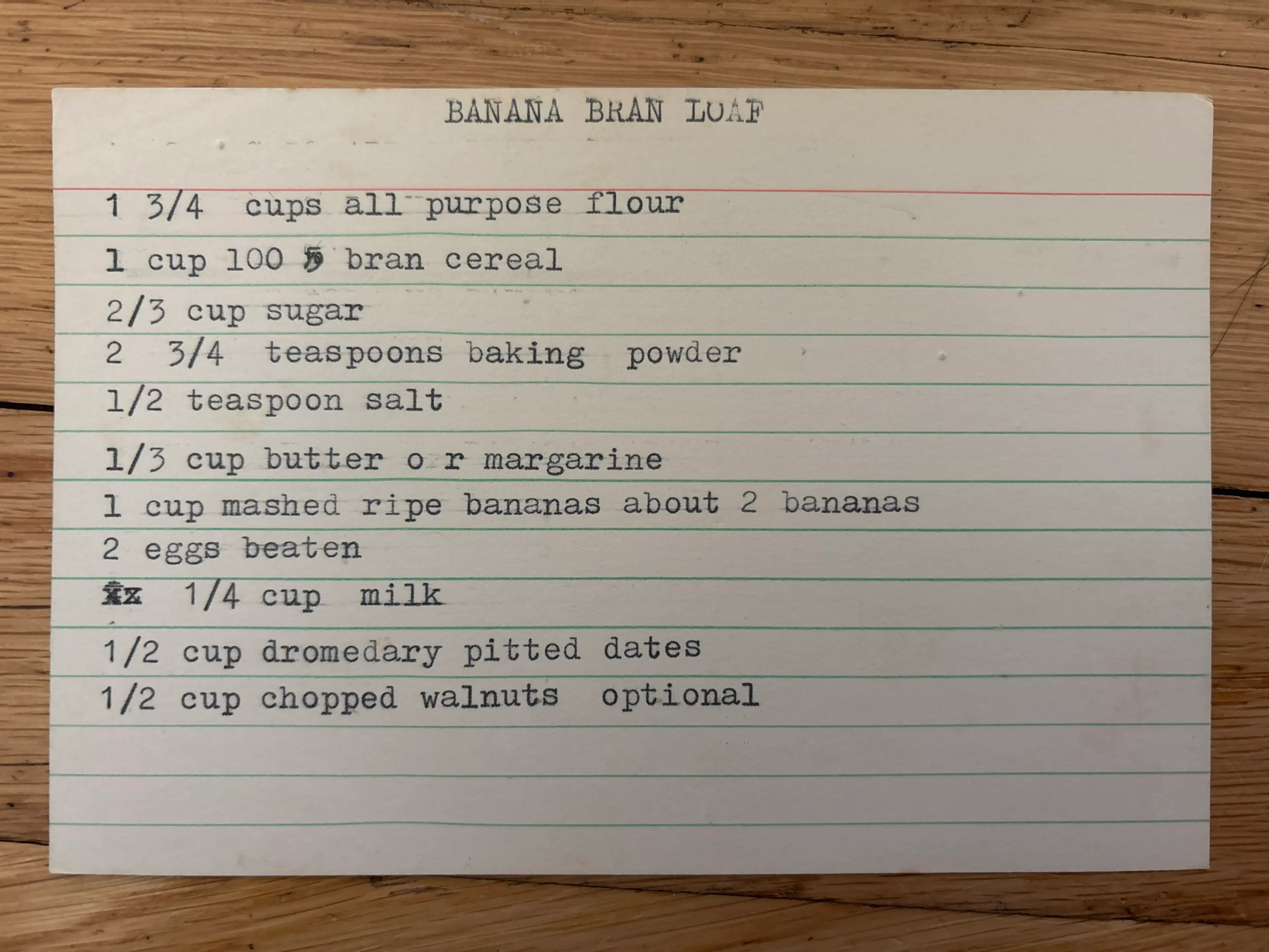 Banana Bran Loaf