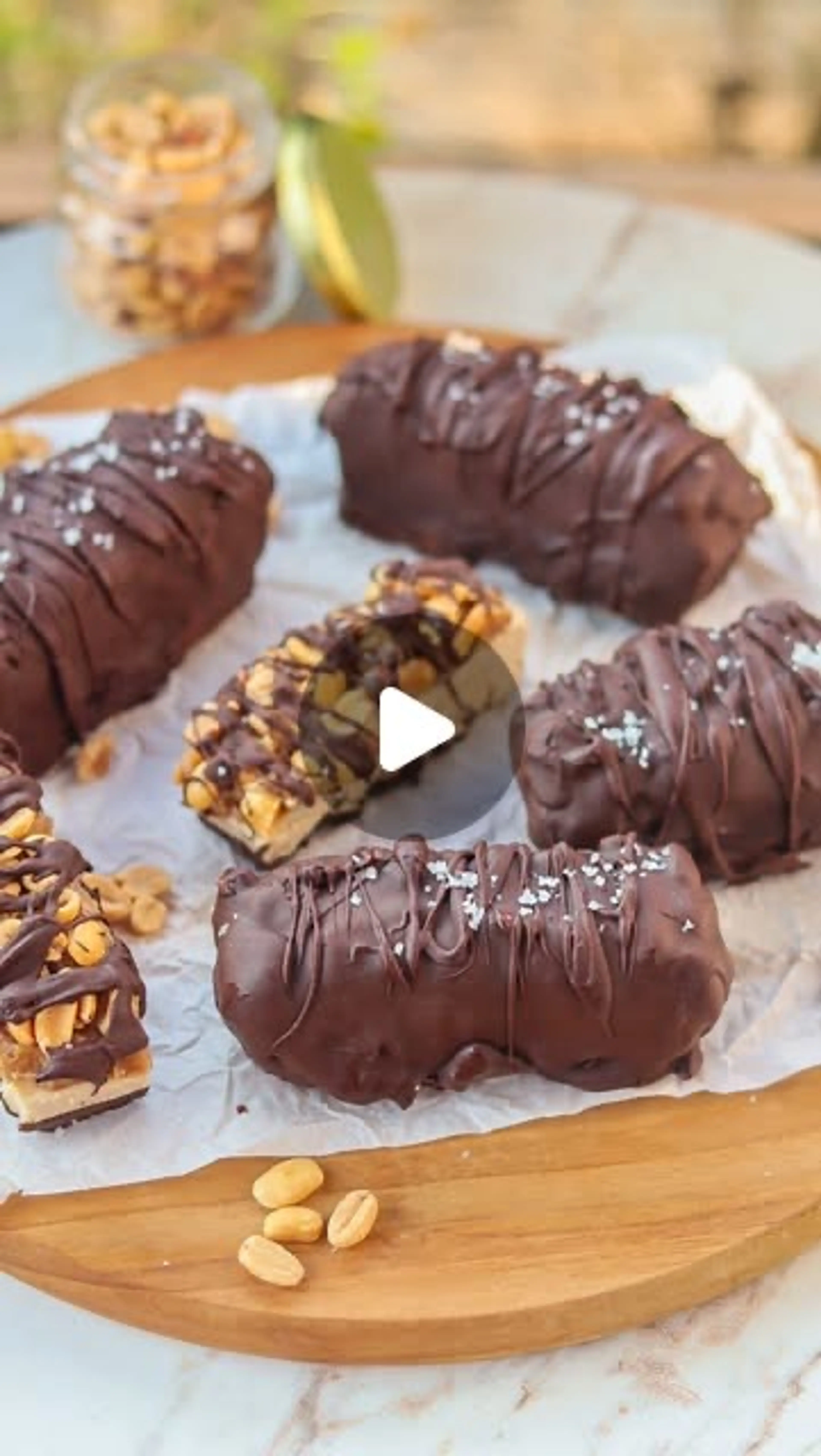 Barras De Sorvete Snickers Proteicas, Veganas E Saudáveis! U