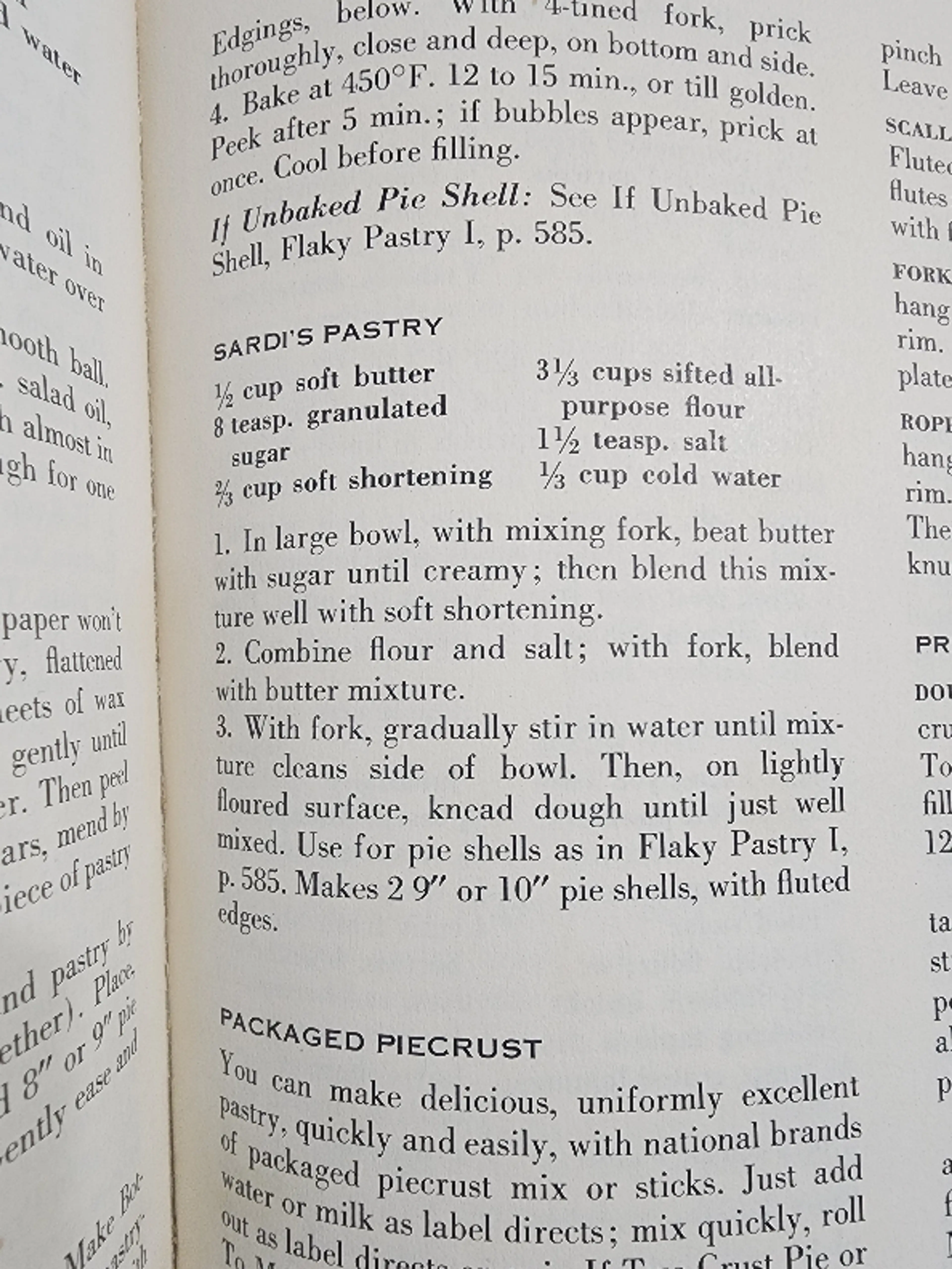 Sardi's Pastry (Pie Dough)