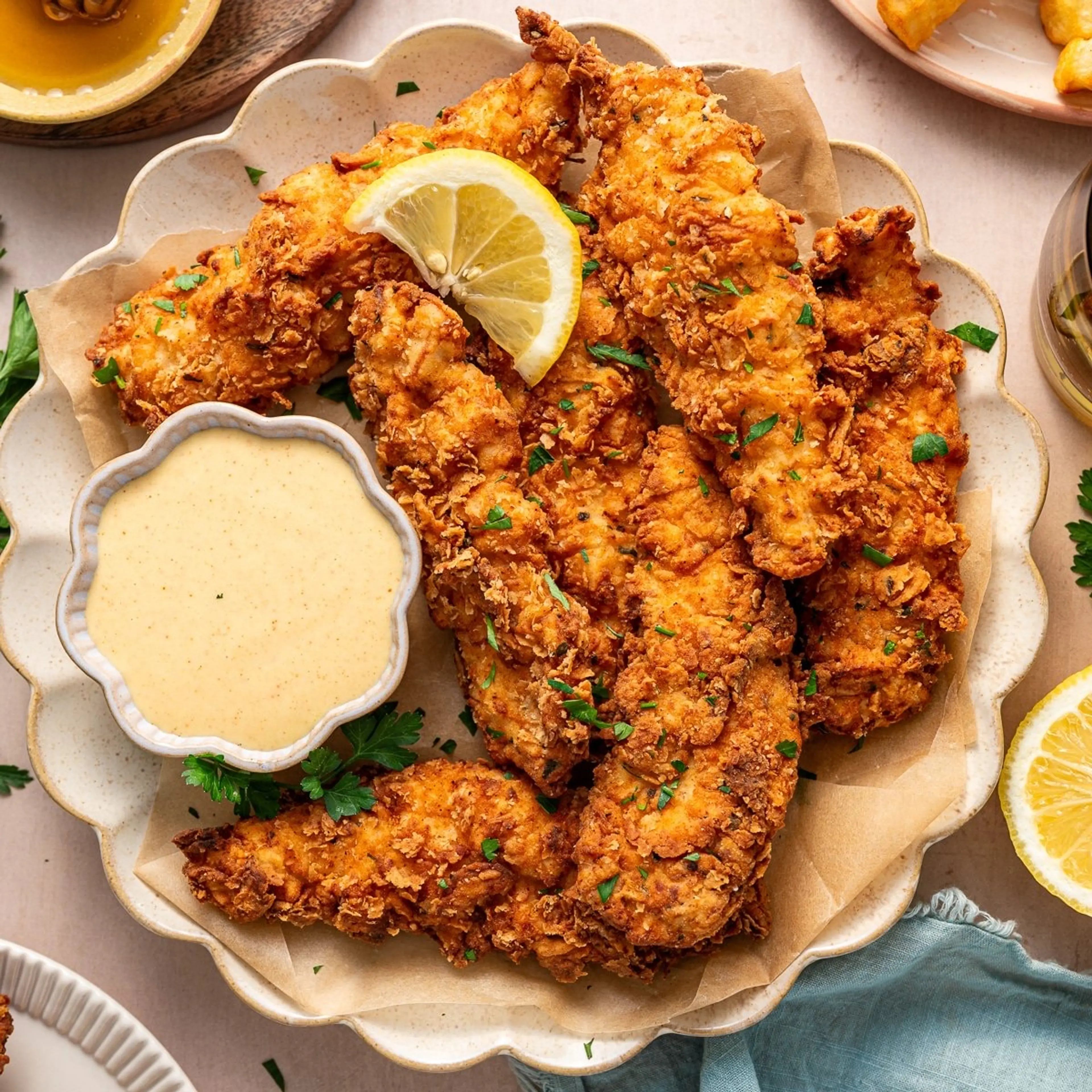 Crispy Buttermilk Fried Chicken Tenders Recipe