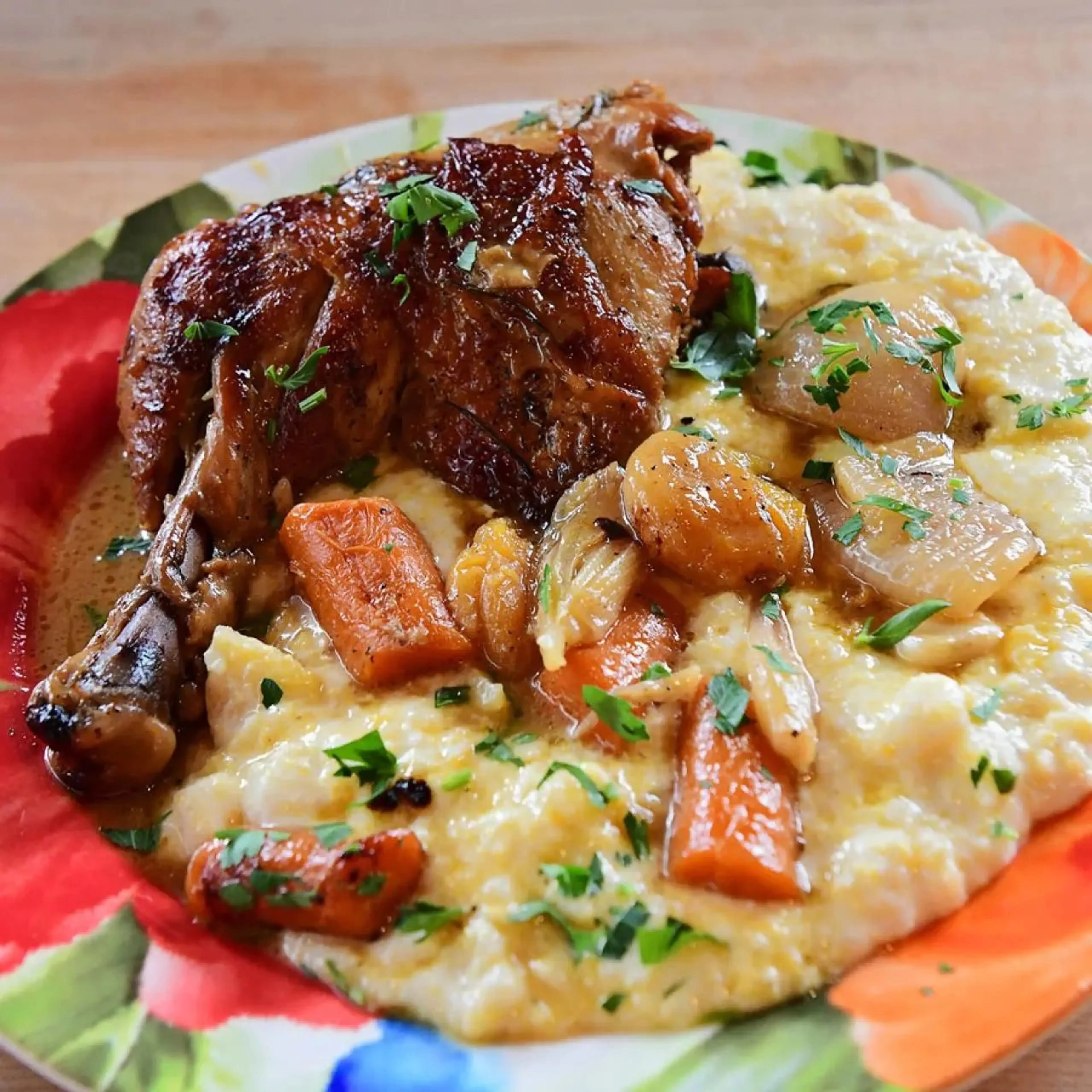 Wine-Braised Chicken with Apricots