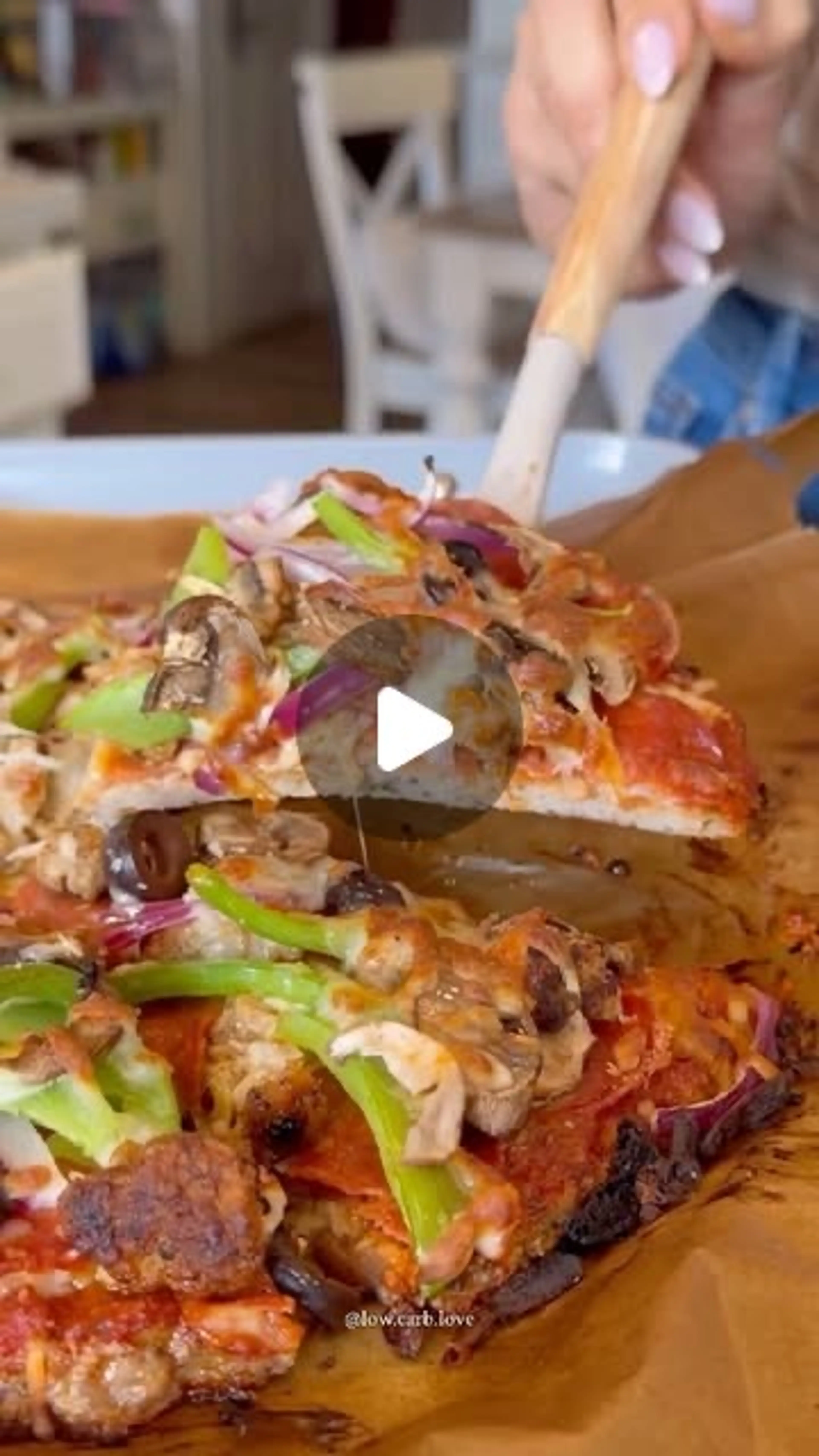 Zero Carb Crust Supreme Pizza