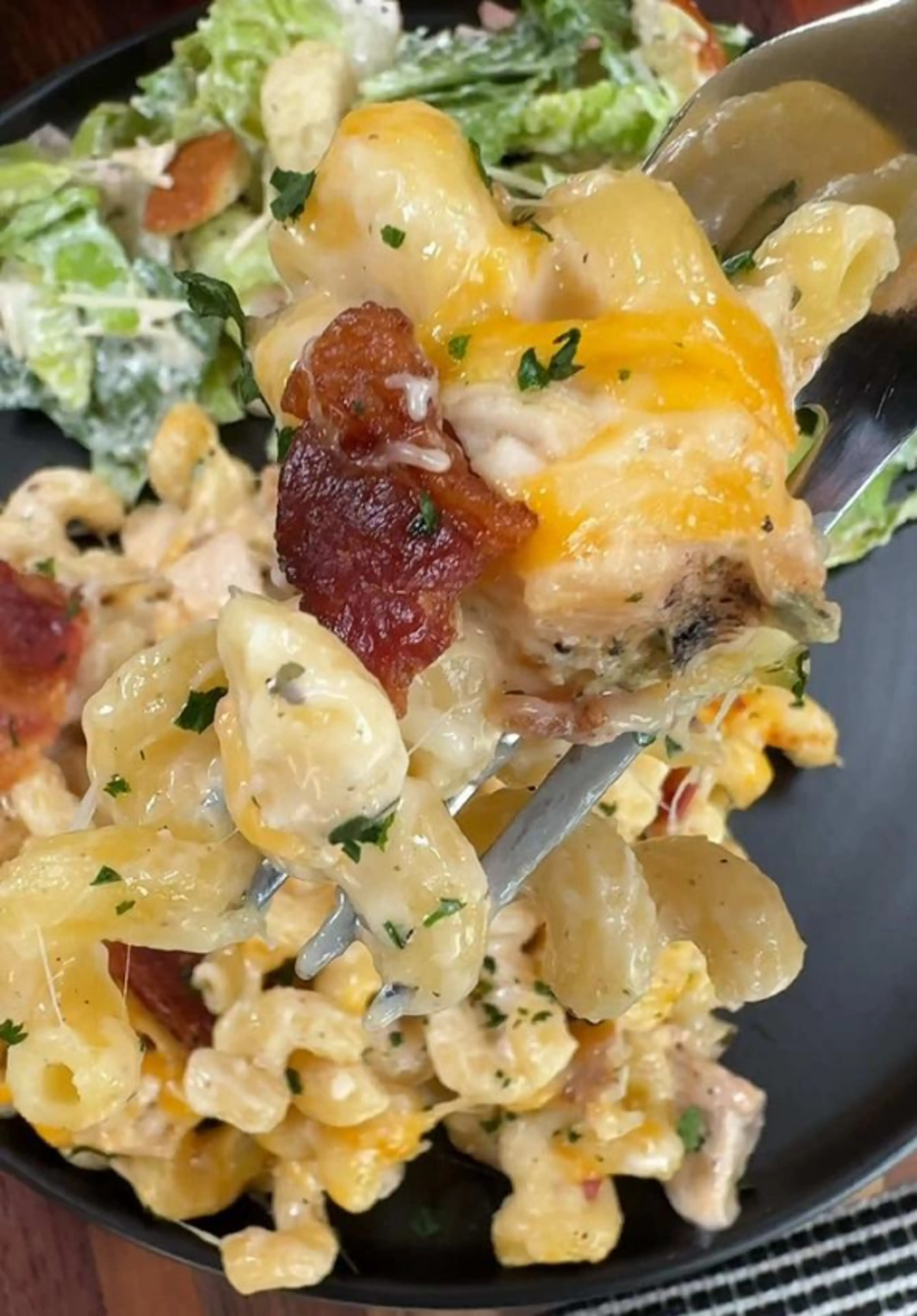 Chicken Bacon Ranch Alfredo Pasta Bake