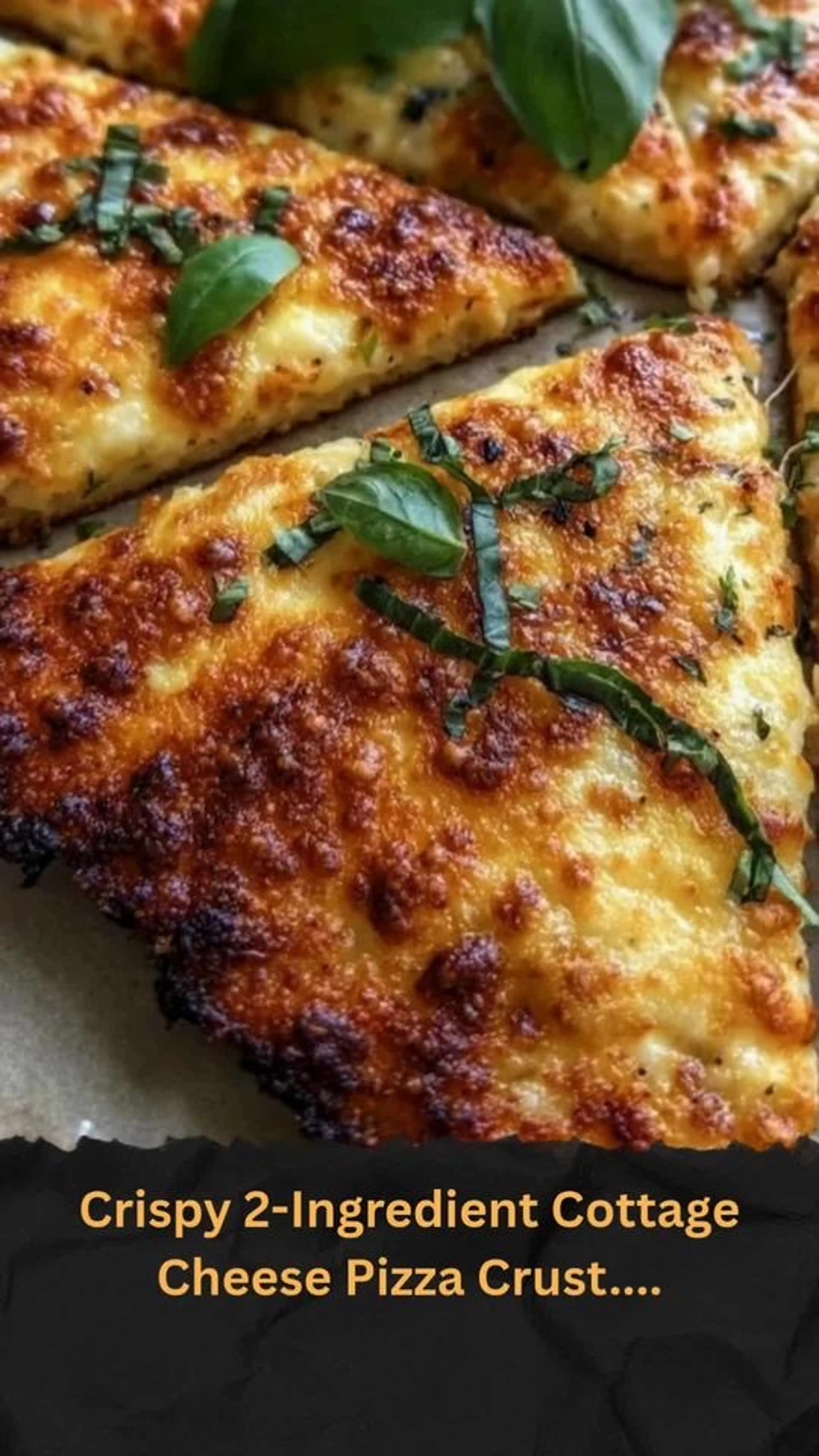 Crispy 2-ingredient Cottage Cheese Pizza Crust