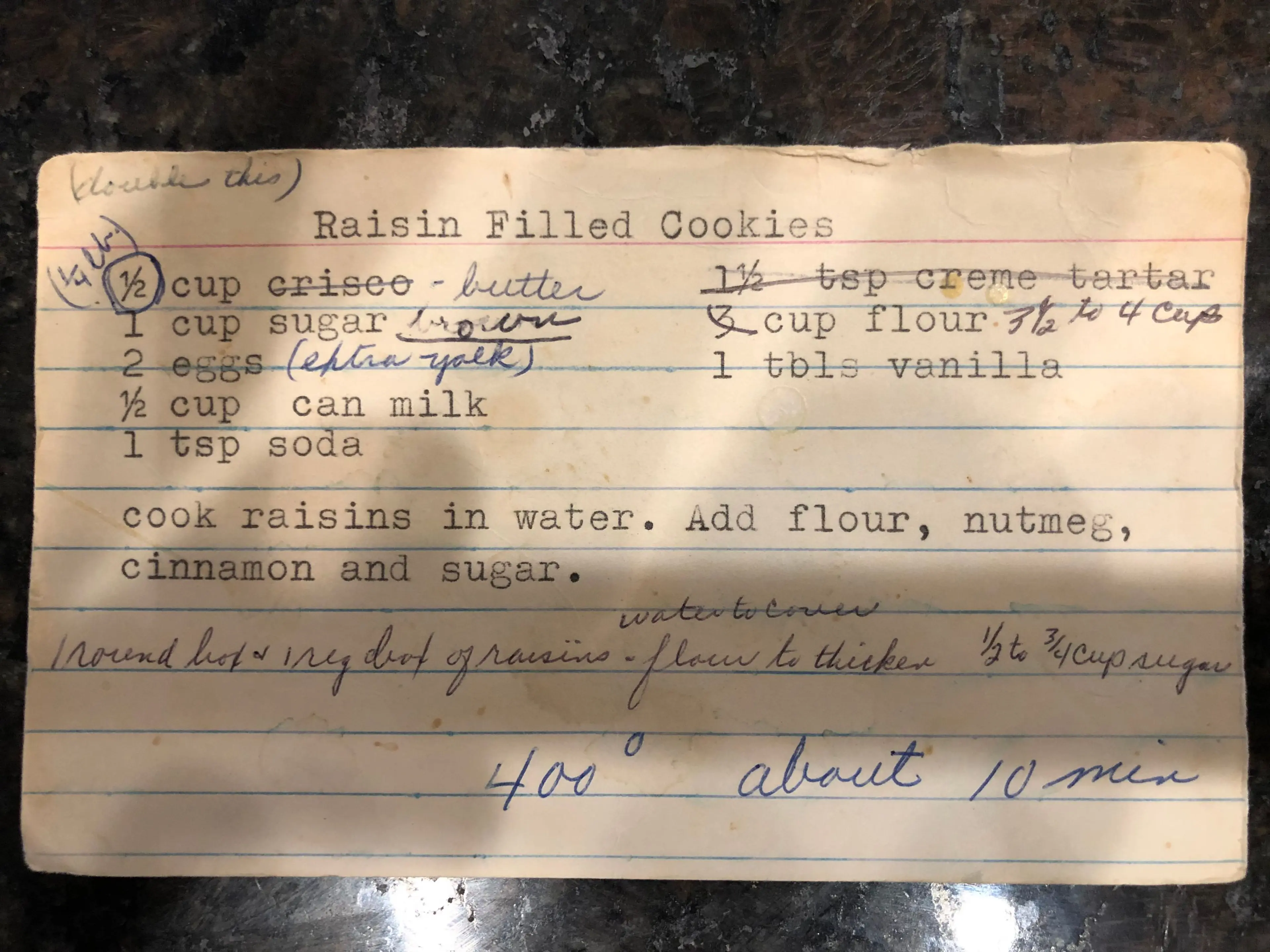 Grandma Black's Raisin Filled Cookies