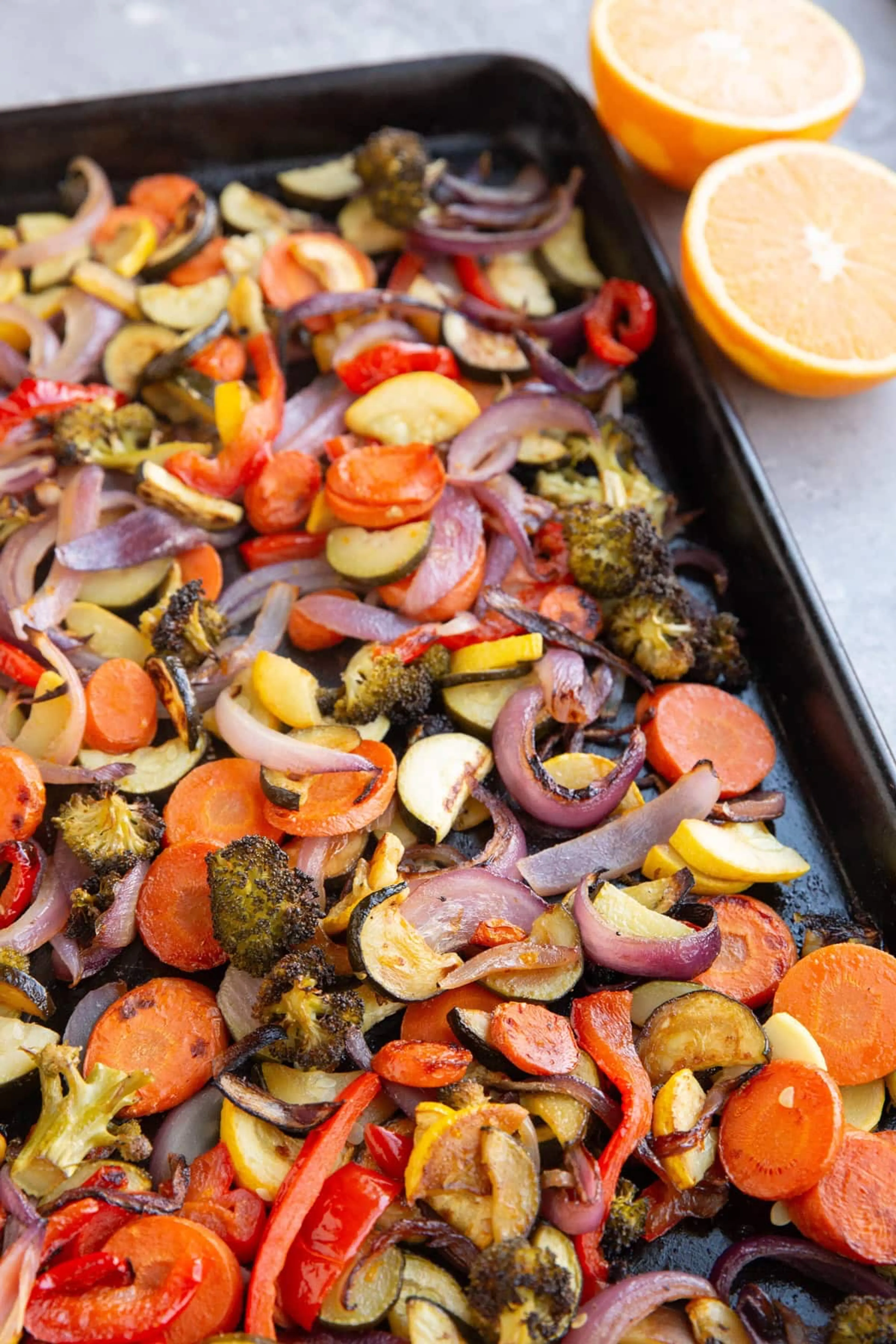 Orange Maple Balsamic Roasted Vegetables
