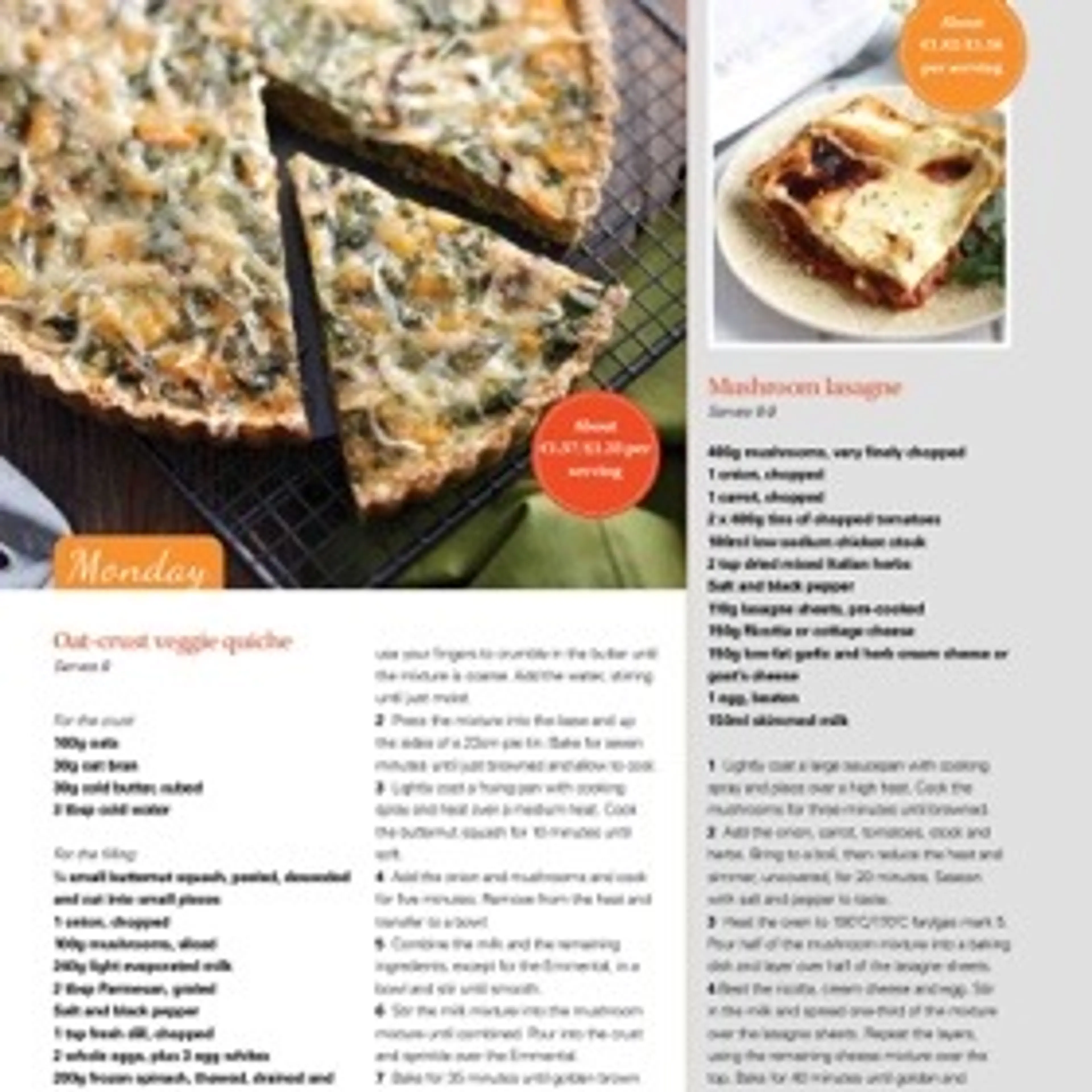 Mushroom lasagne