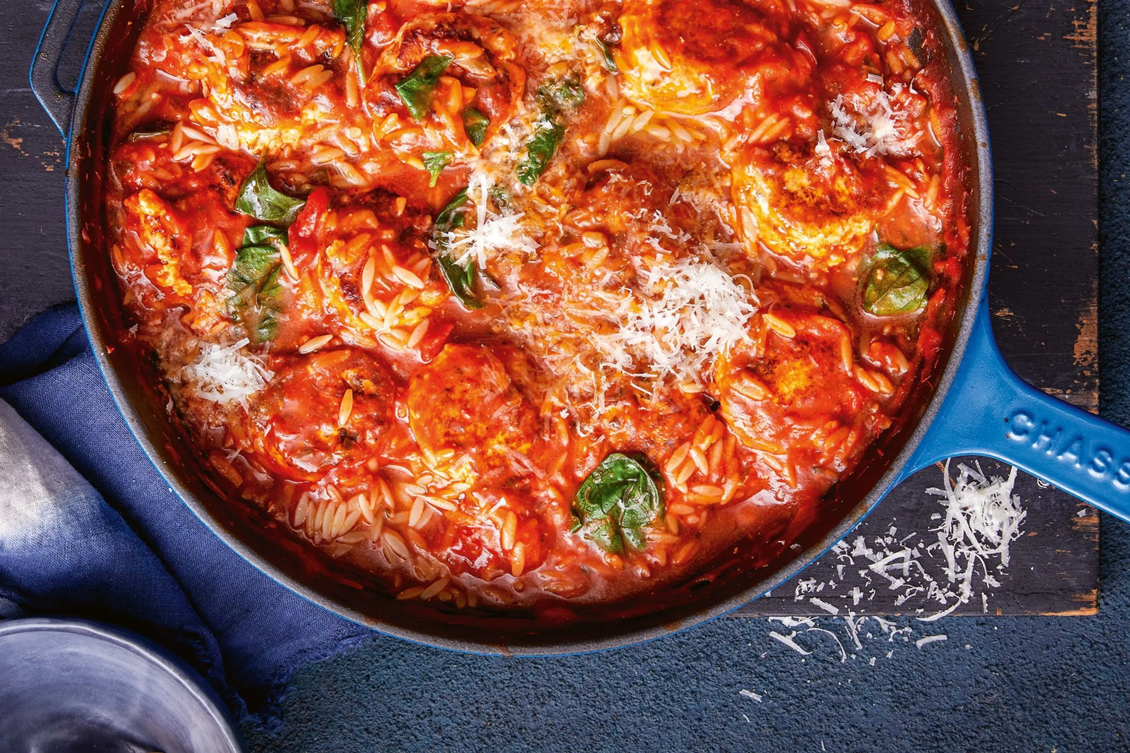 17-minute chicken and ricotta meatballs
