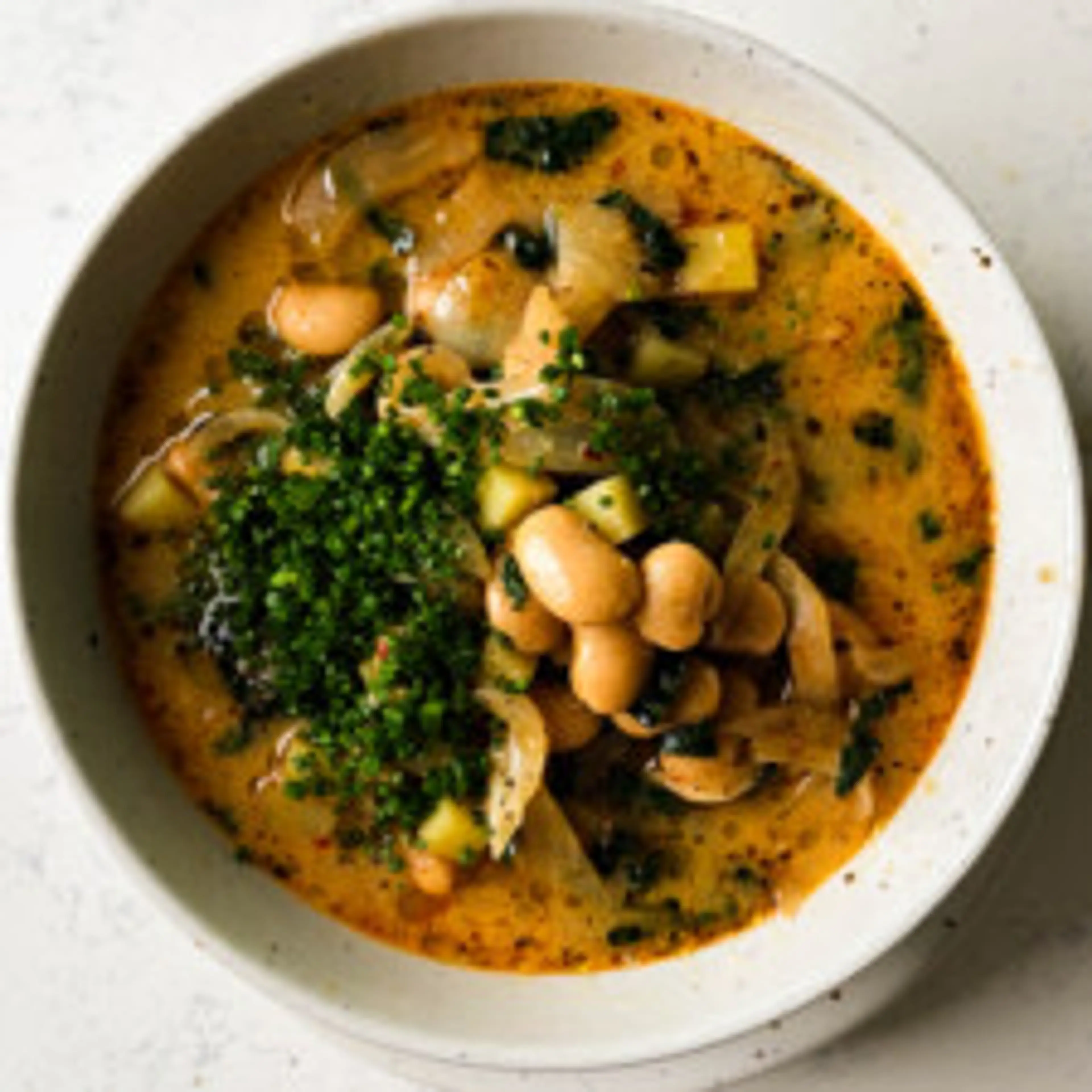 Brothy Fennel White Bean Soup