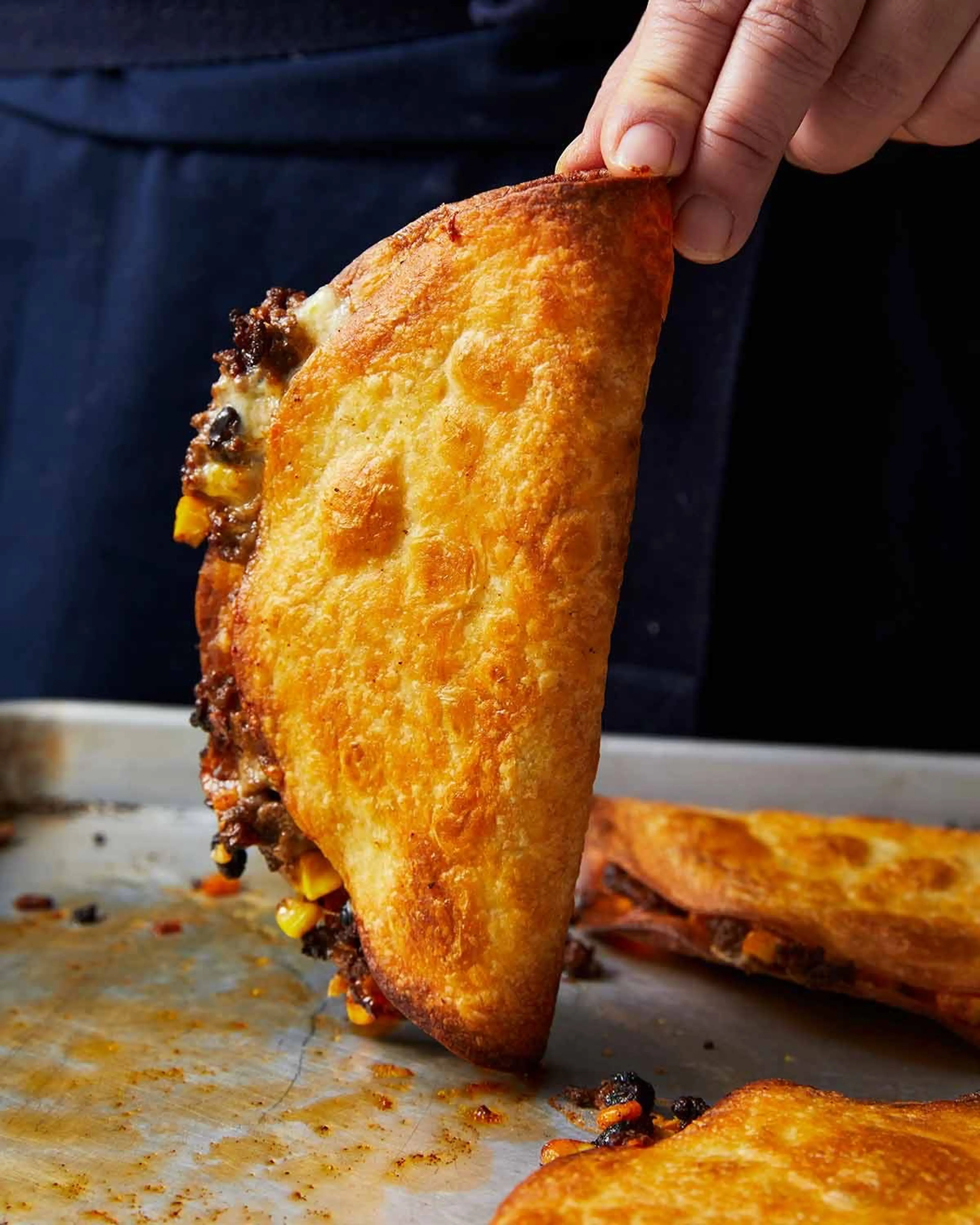 Crispy oven baked beef quesadillas