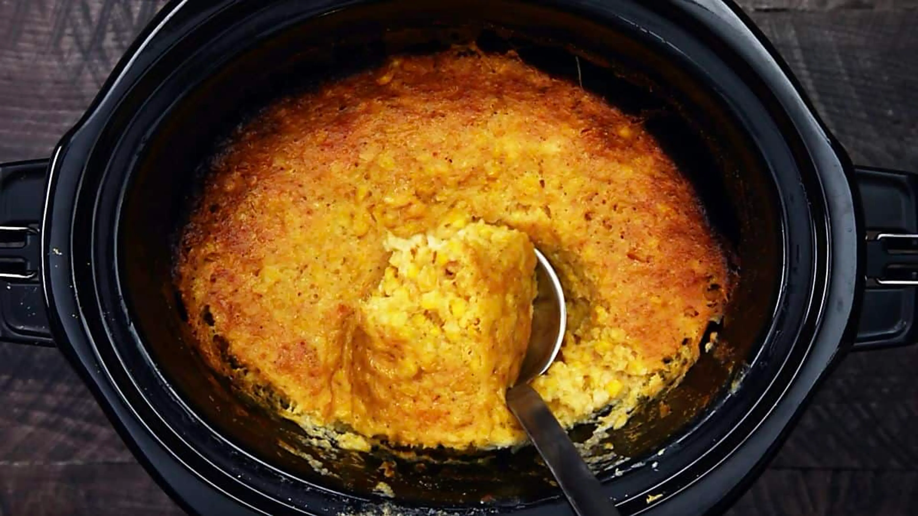 Slow Cooker Corn Bread Pudding