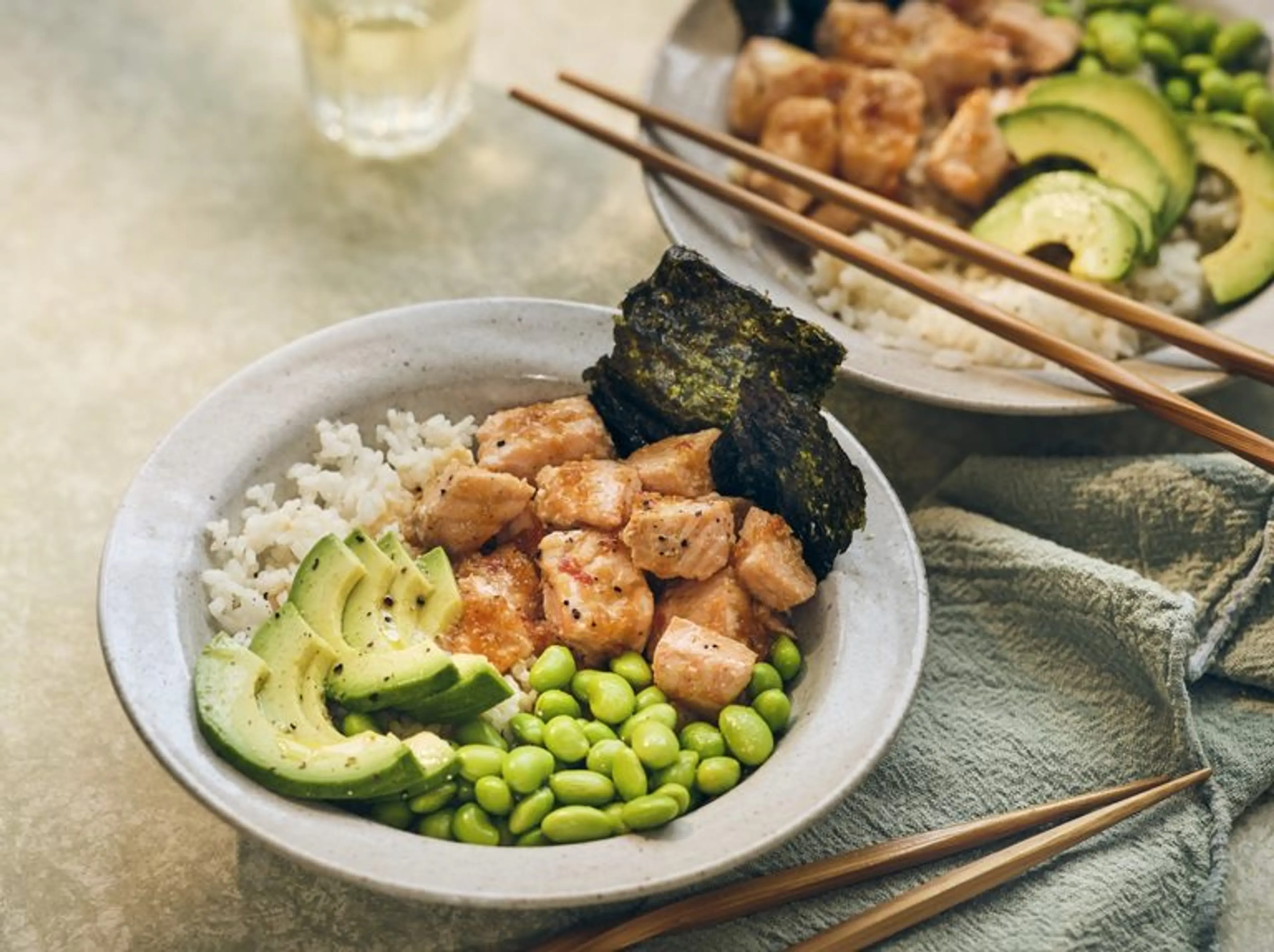 Teriyaki salmon bowl