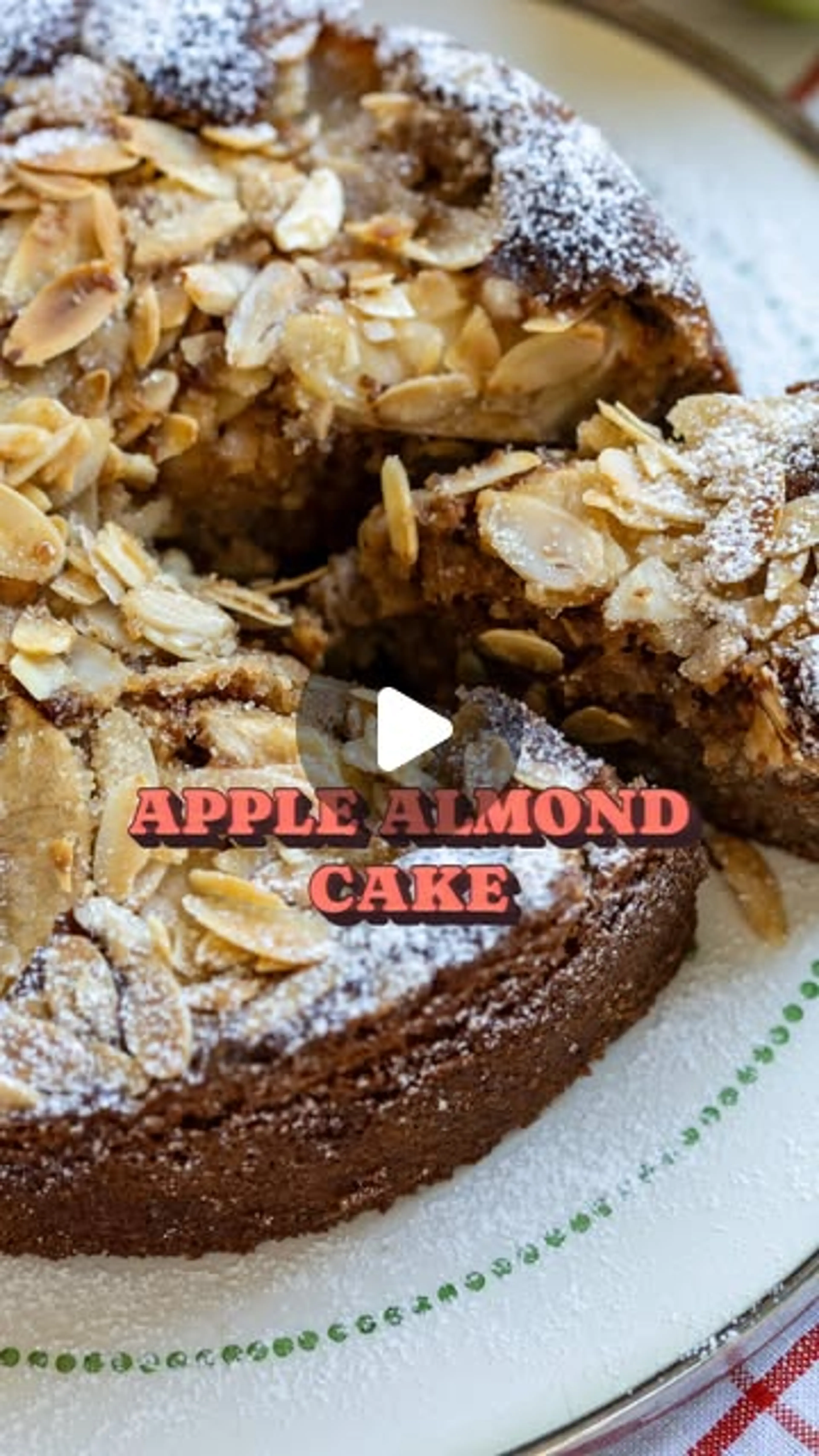 Moist Apple Almond Cake