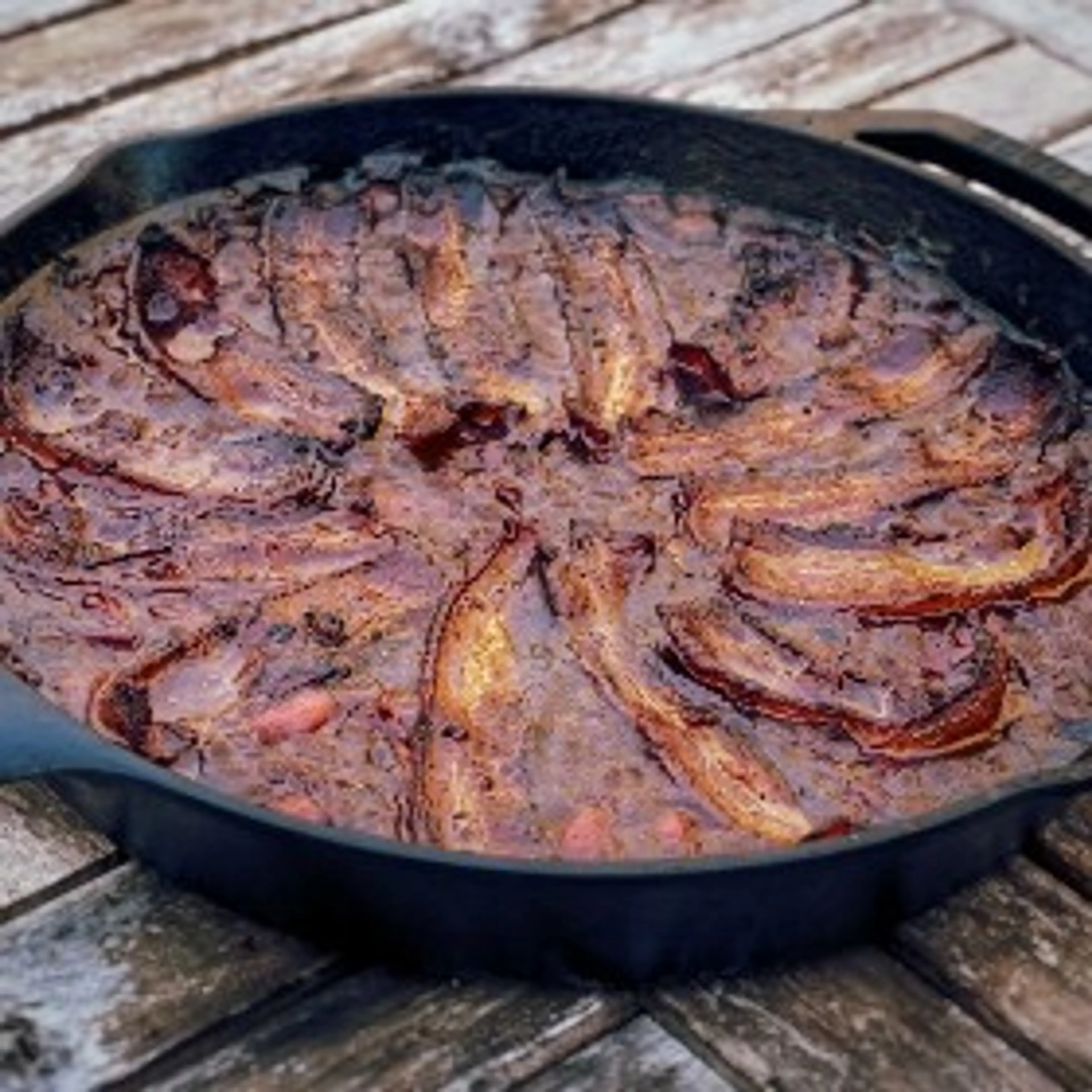 Smoked Baked Beans with Brown Sugar and Bacon