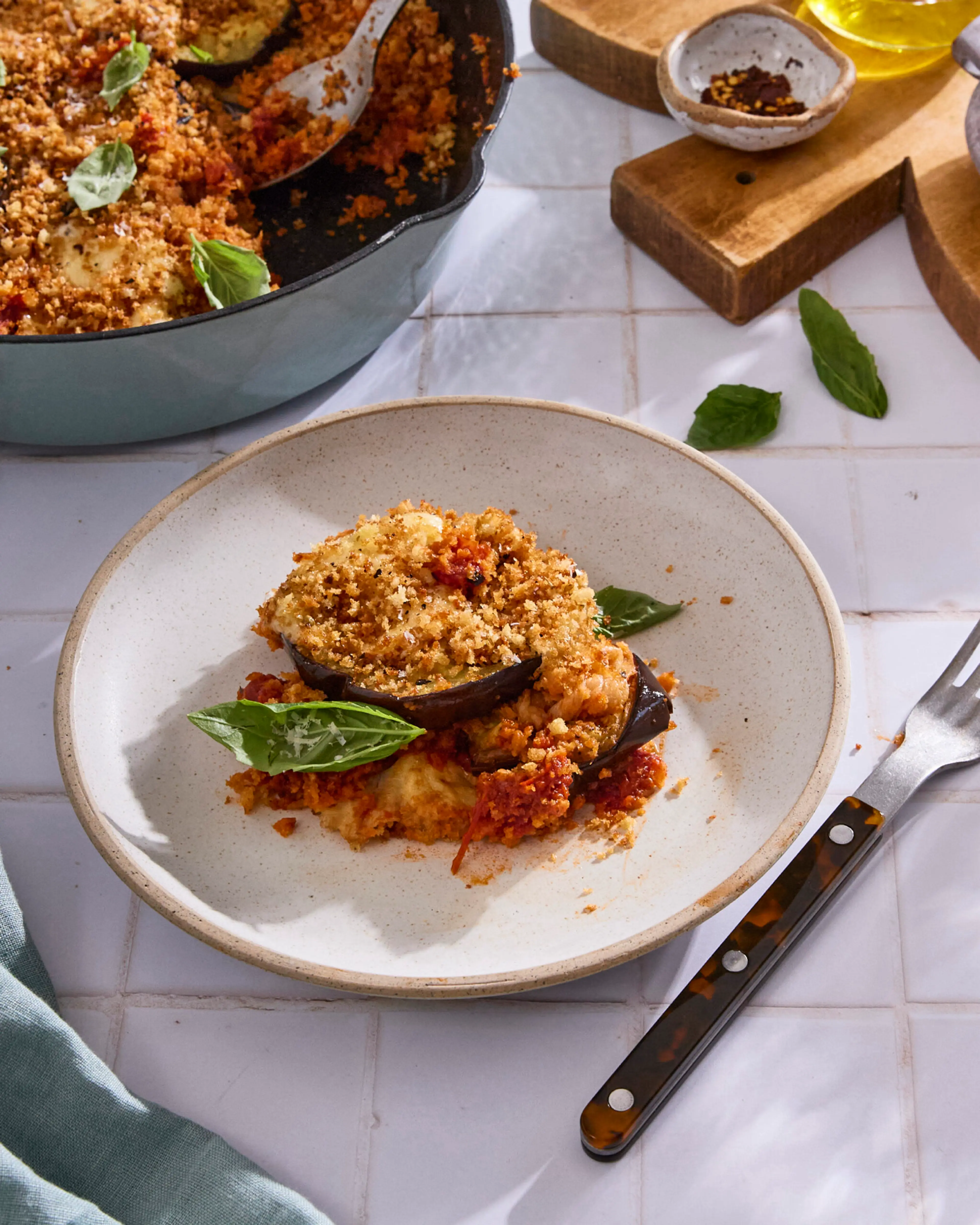 Skillet Eggplant Parmesan