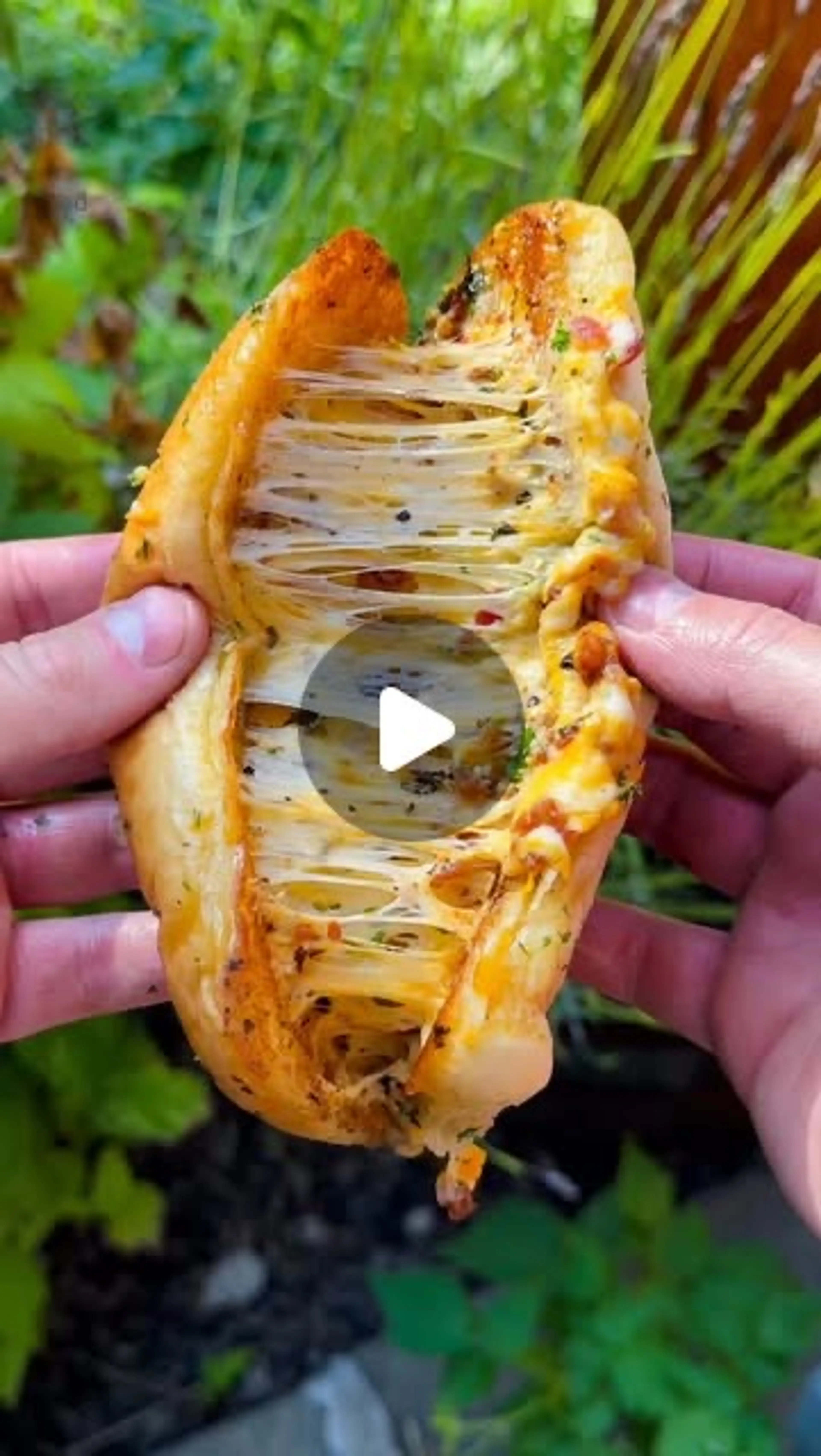 Garlic Bread Grilled Cheese Hot Dogs