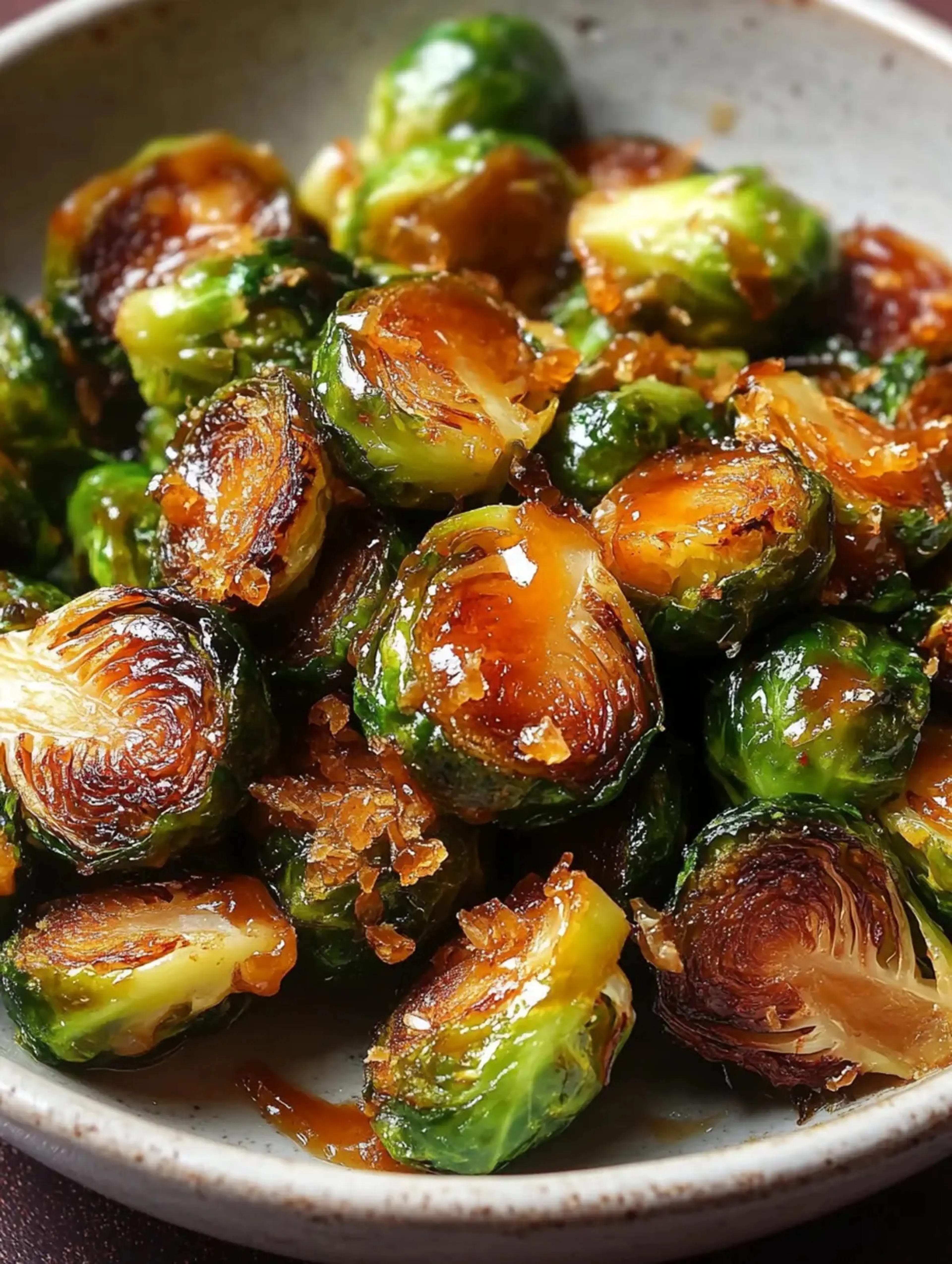 Orange Maple Glazed Brussels Sprouts