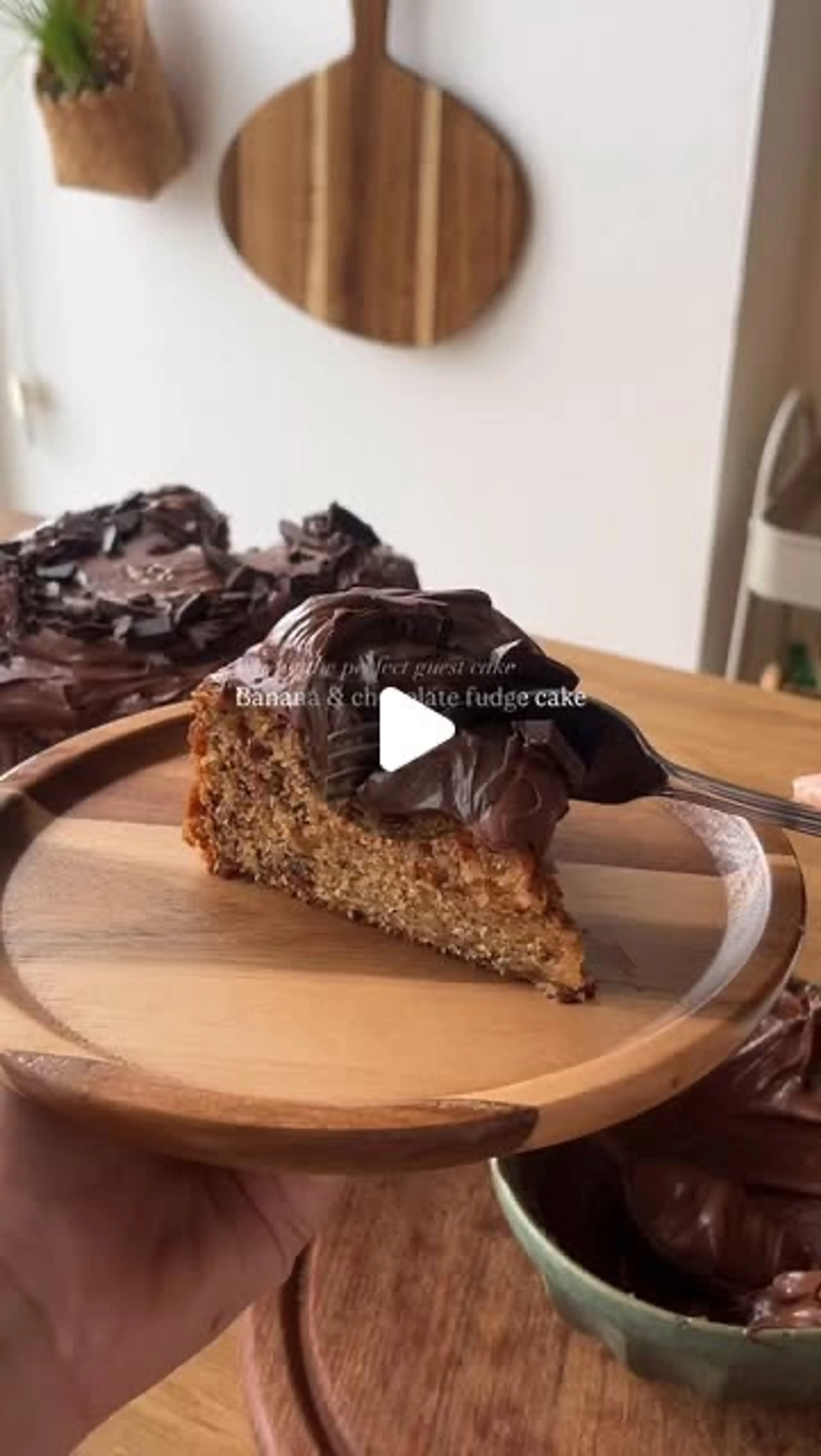 Chocolate Banana Fudge Cake