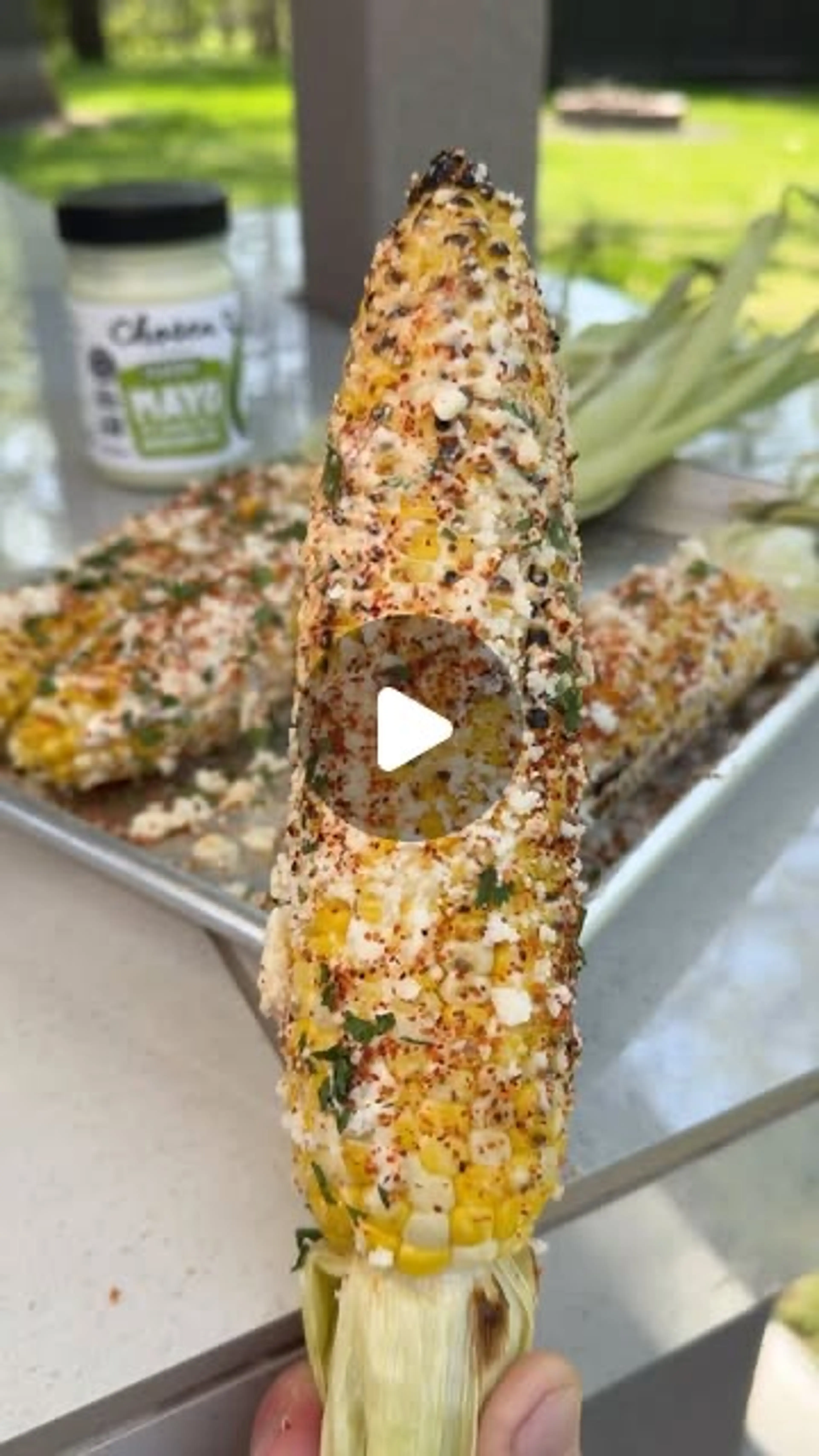 Grilled Elote Corn with @chosenfoods