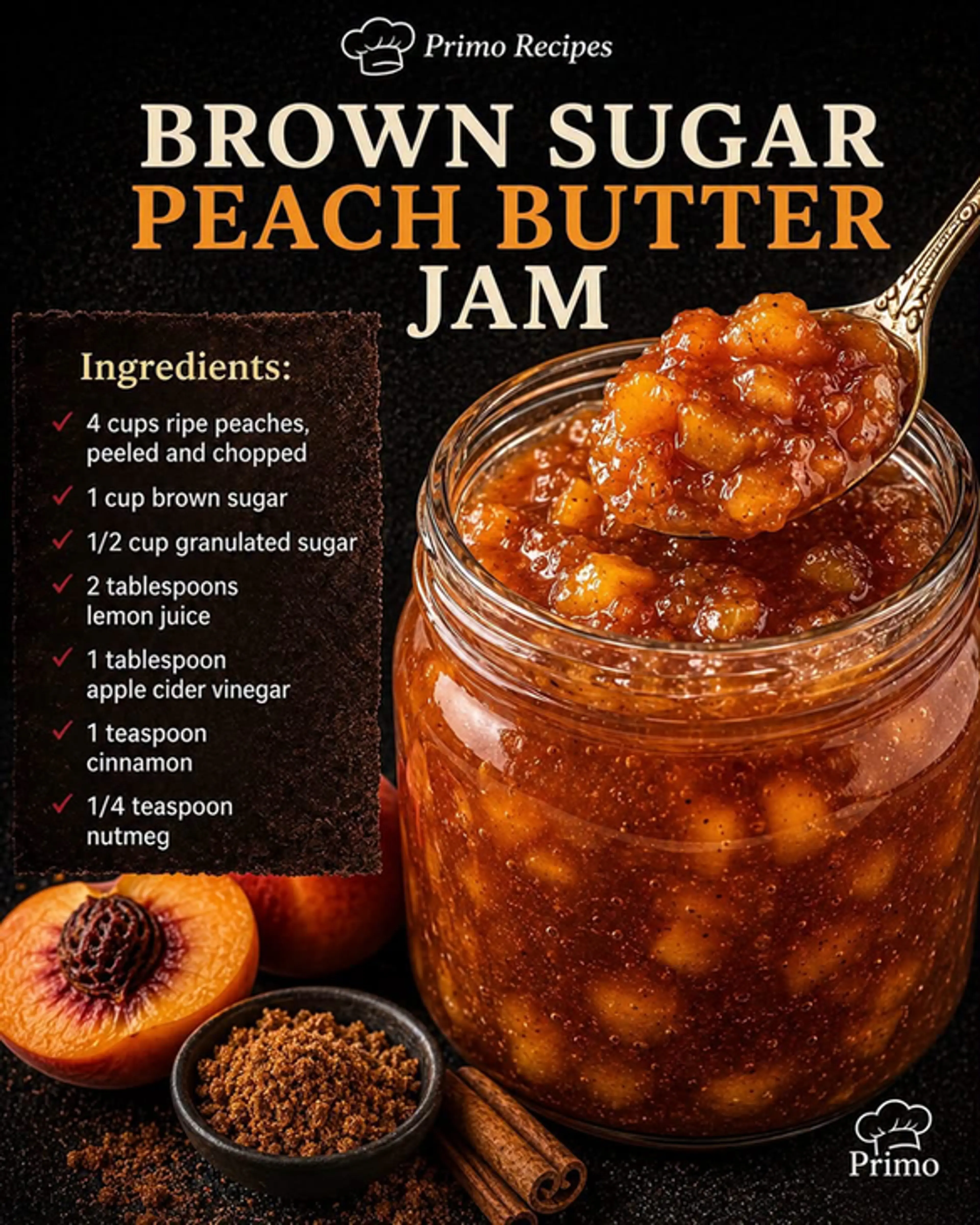 Brown Sugar Peach Butter Jam