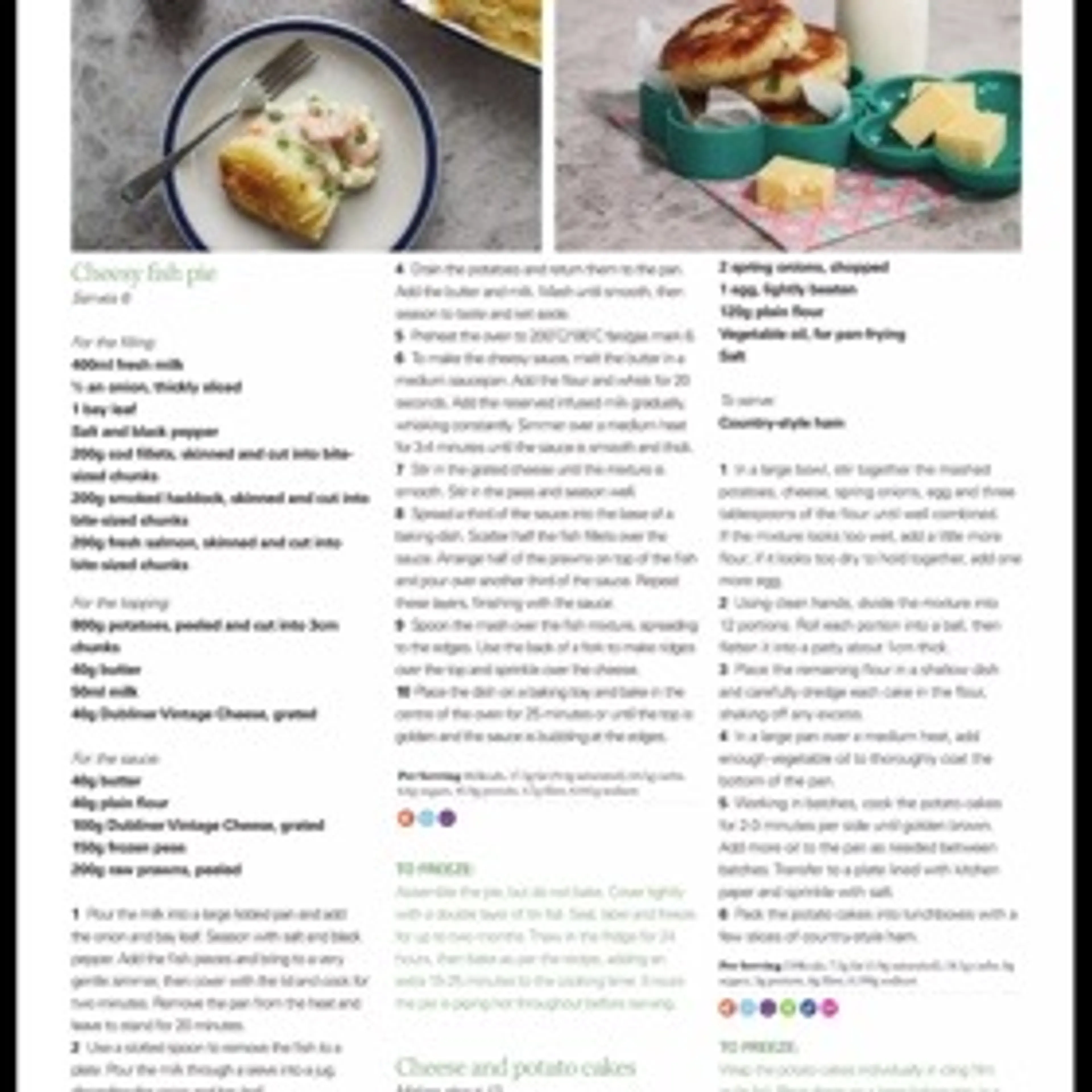 Cheese and potato cakes