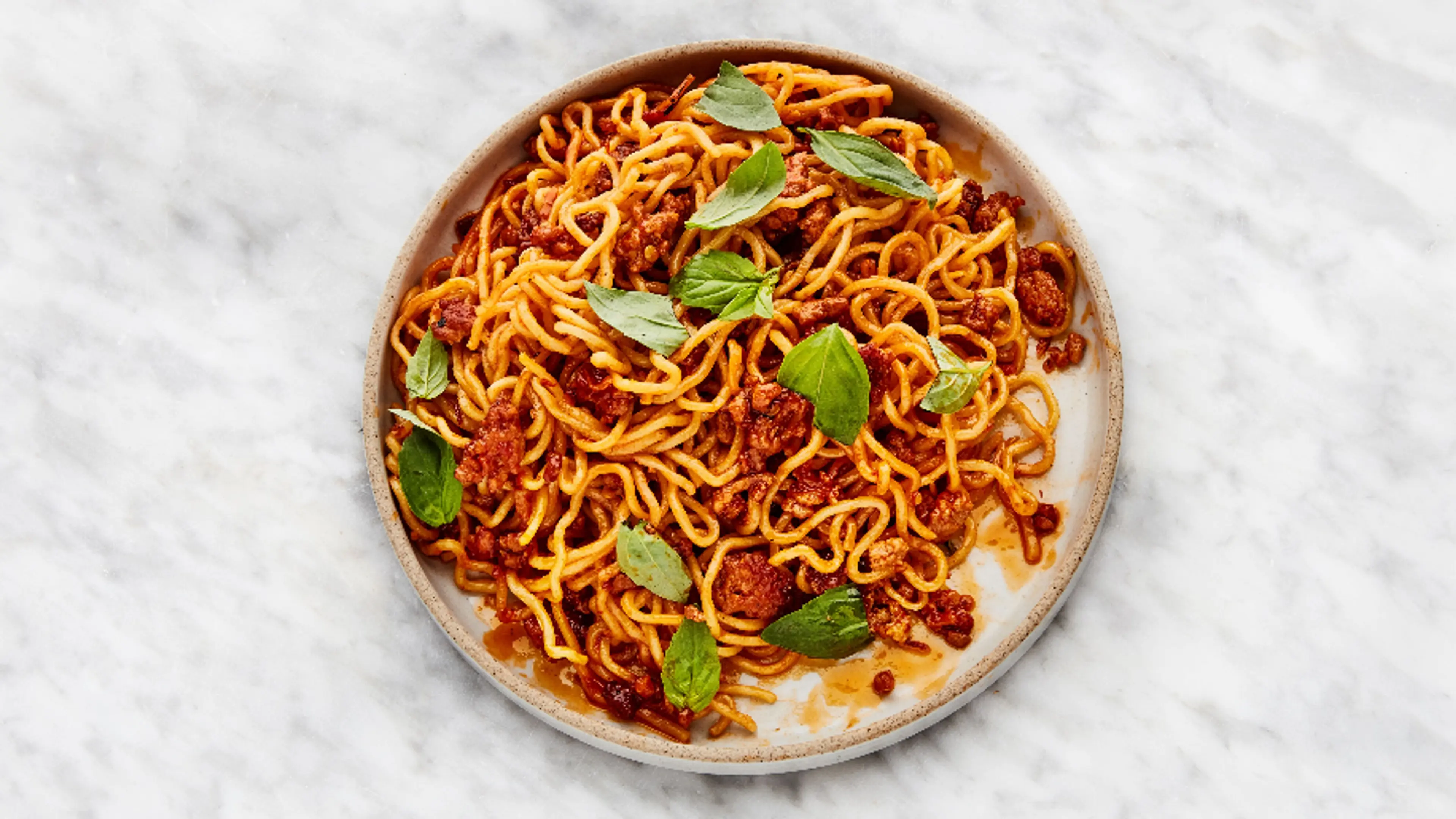 Spicy-Sweet Sambal Pork Noodles