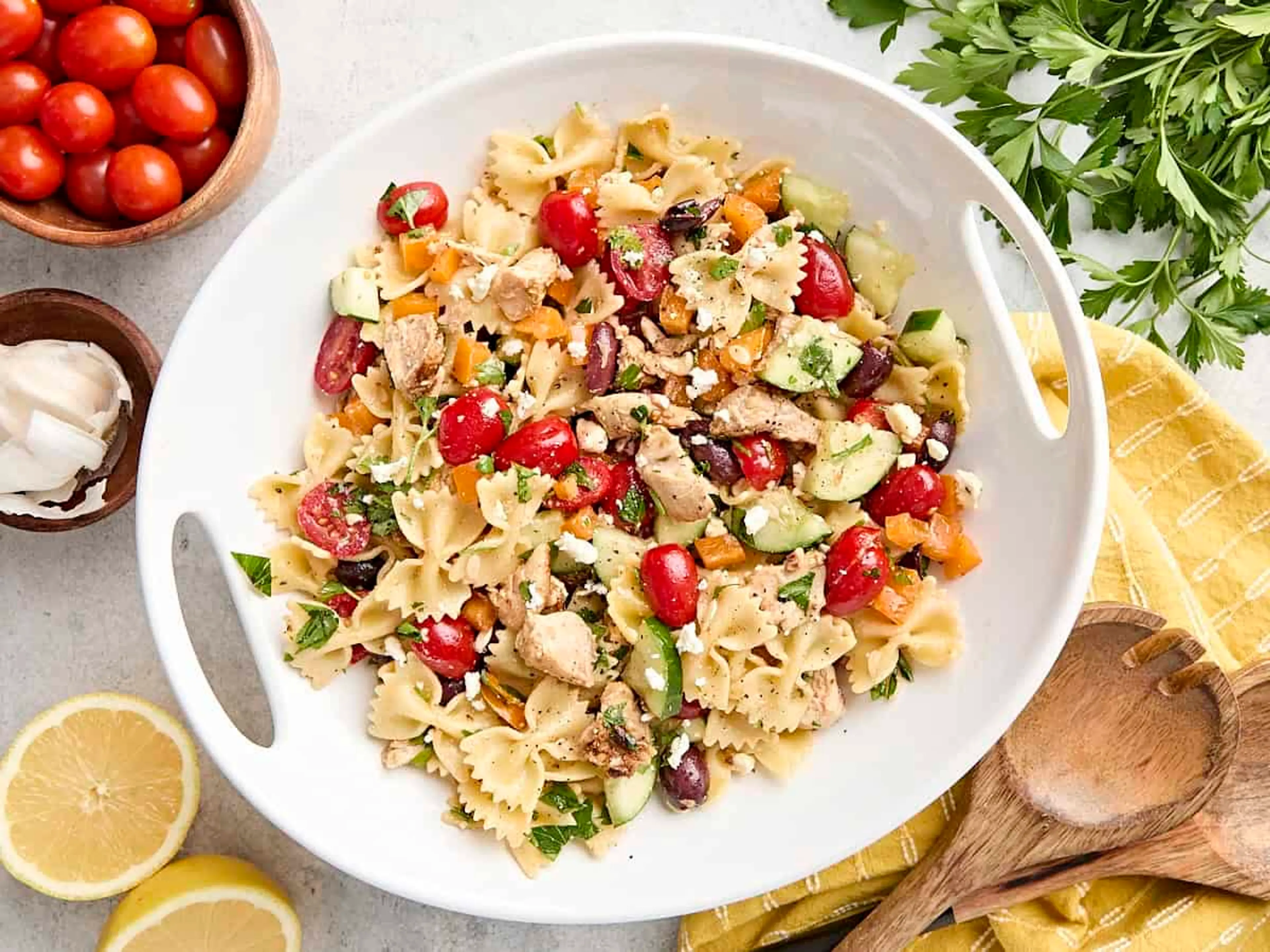 Greek Chicken Pasta Salad