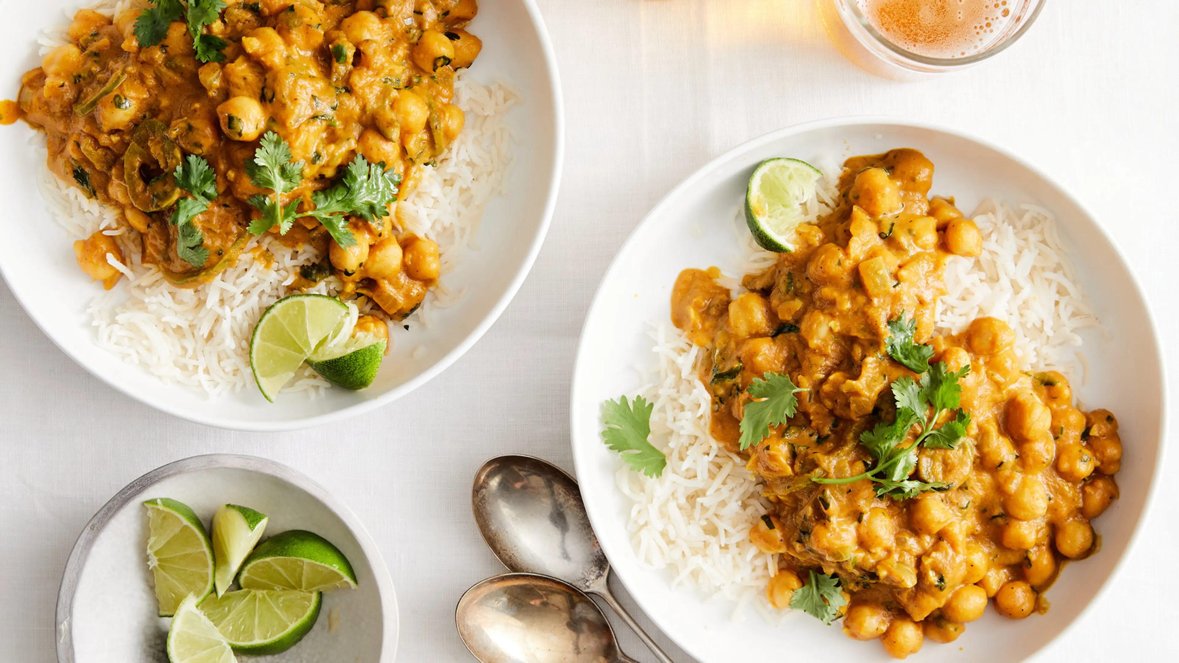 Coconut Curry Chickpeas With Pumpkin and Lime