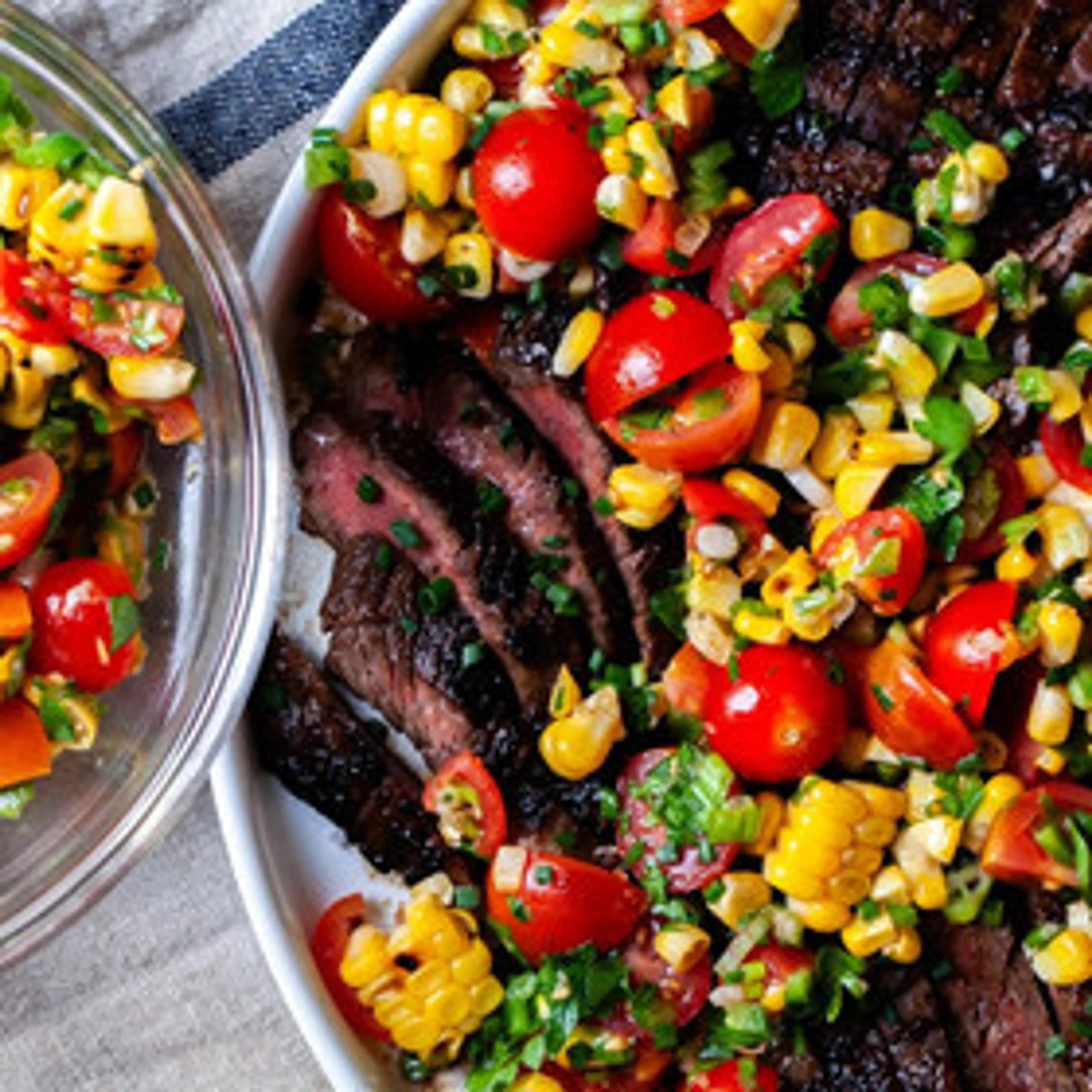 Summer Steak with Corn and Tomatoes