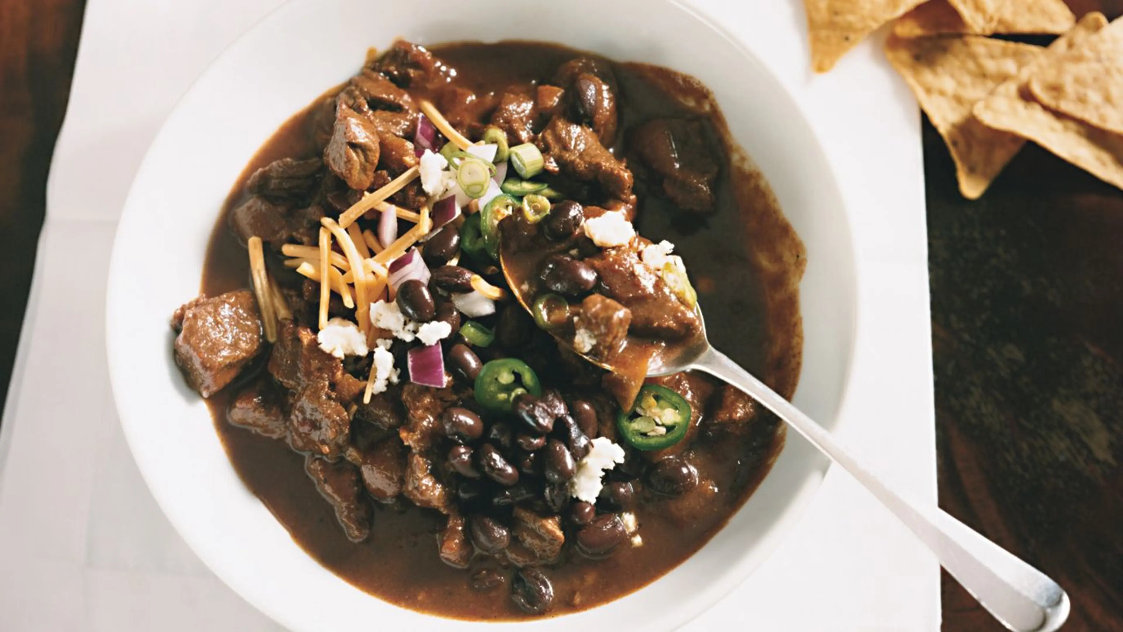Beef Chili with Ancho, Mole, and Cumin