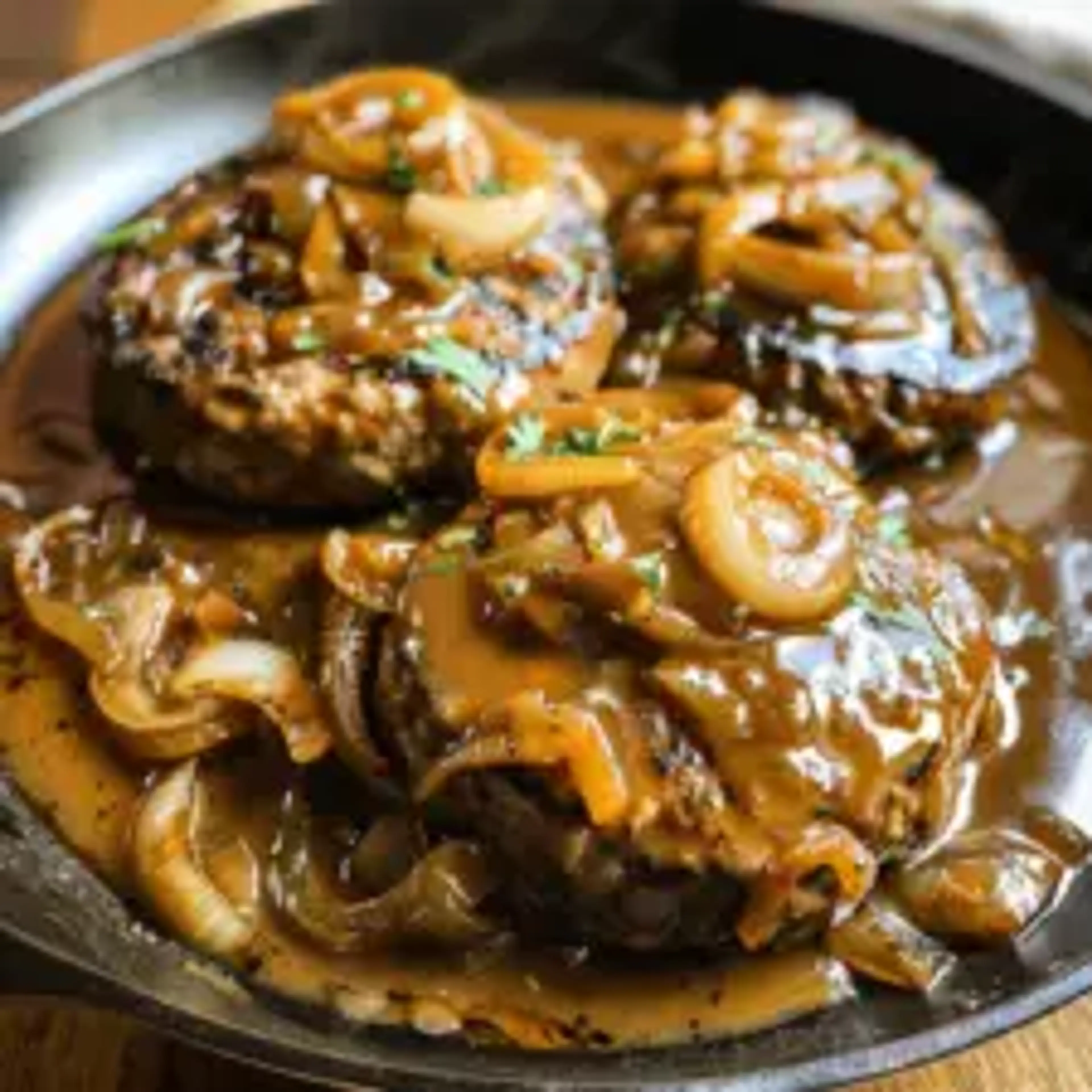 Salisbury Steak with Onions and Gravy Recipe