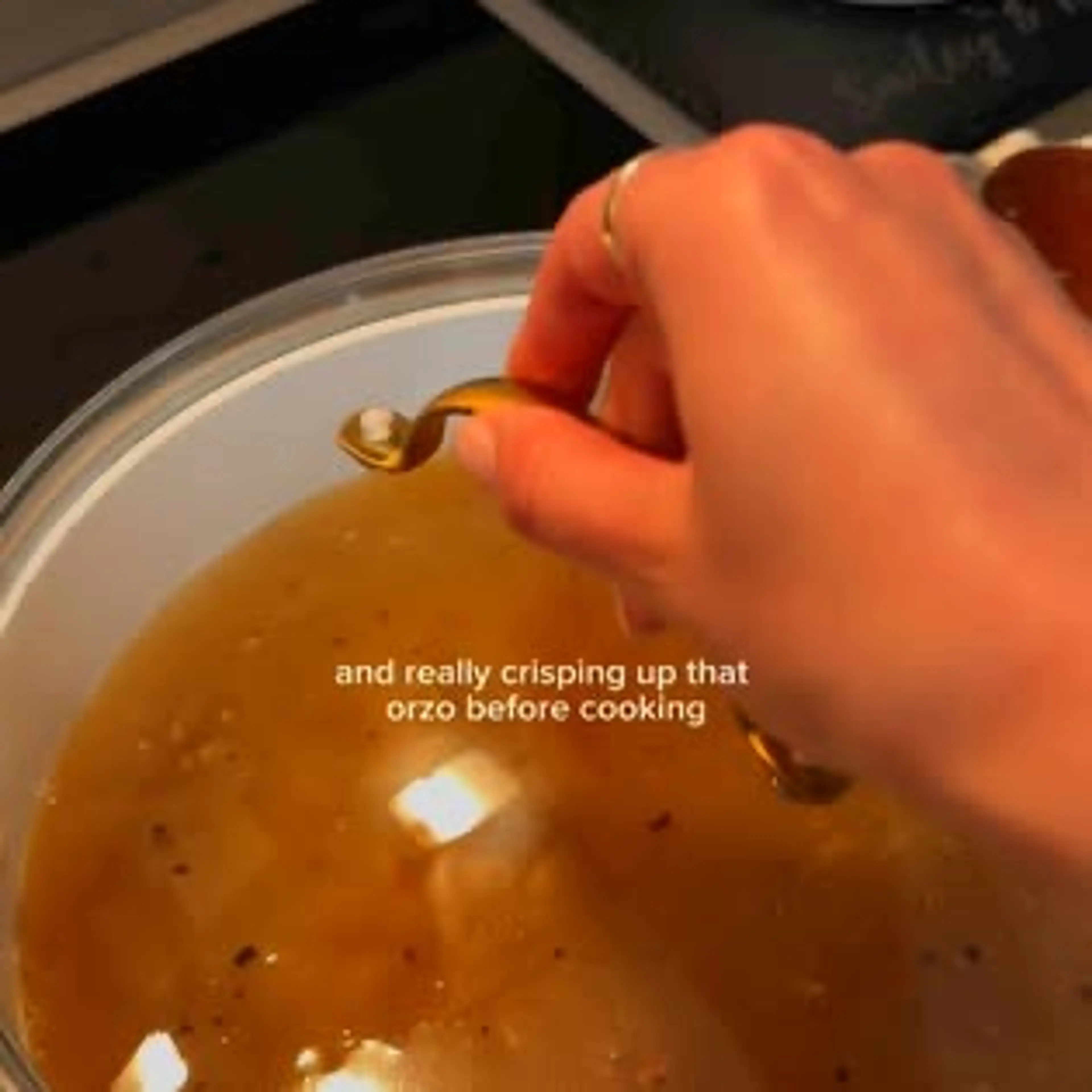 One Pan 20 Minute Creamy Orzo with Chicken Sausage (my Curre